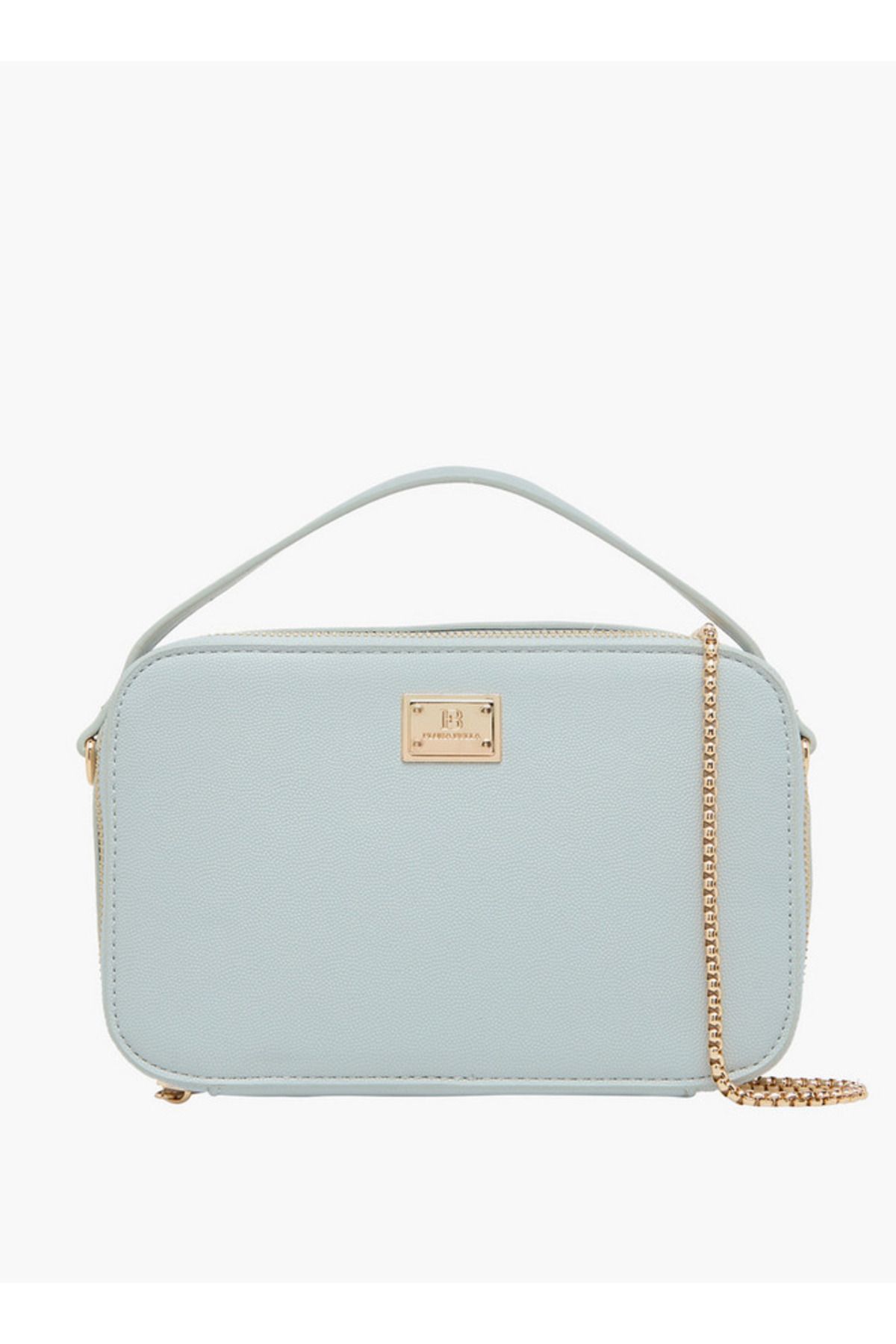 Flora Bella by Shoexpress-Textured Crossbody Bag with Chain Strap and Zip Closure 1