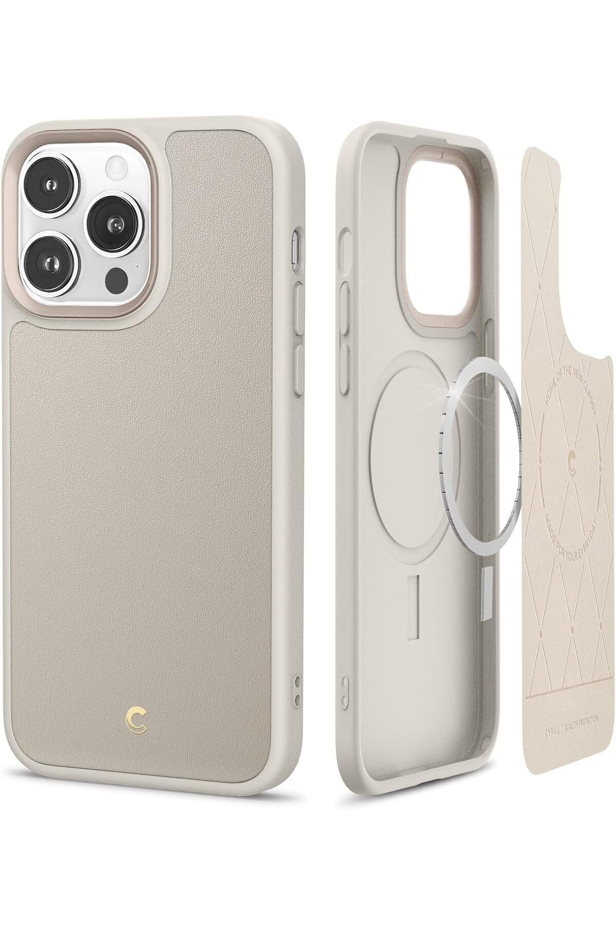 ÇAĞUR Eser Ciel by Cyrill iPhone 14 Pro Max Kılıf Kajuk Mag MagSafe özellikli Cream - ACS04880 shop 111