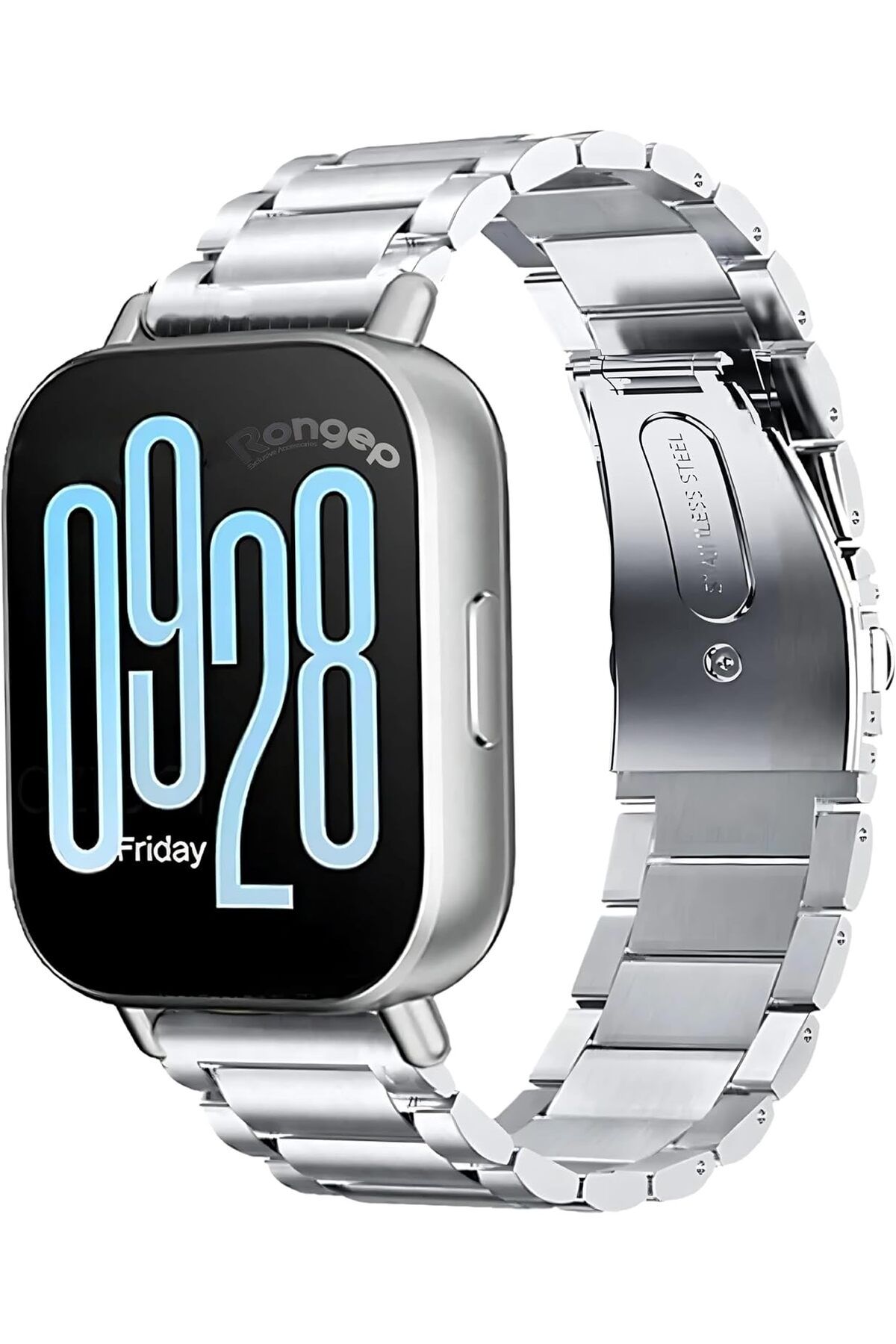 STOREMAX EMN Bakla Model Çelik Kordon Xiaomi ile Uyumlu Redmi Watch 5 Active/Redmi Watch 5 Lite/Watch 2/2Pr