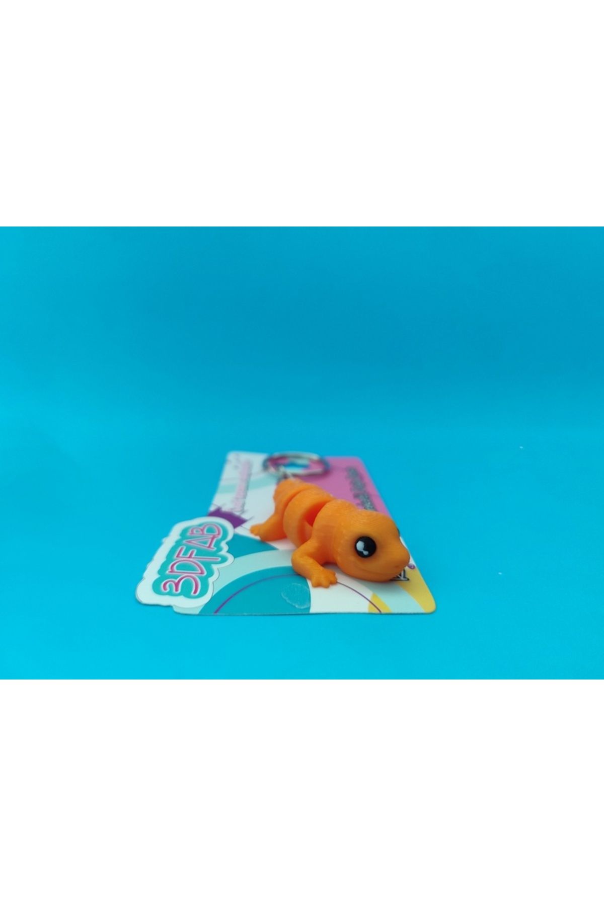Minikbahcem Sevimli Leoplar Gecko Anahtarlık - 3D Baskı Özel Tasarım