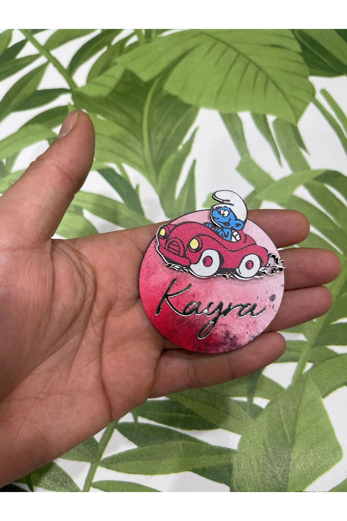 ELF REKLAM Kişiye Özel Ahşap Baskılı Pleksi Yazılı Magnet 10 Adet