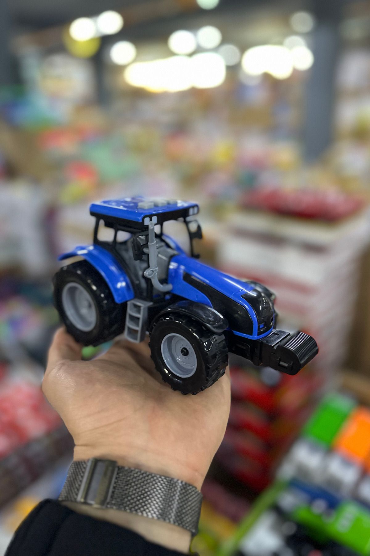 craftivio Mavi Sesli Ve Pilli Sürtmeli Traktör Oyuncak Araba