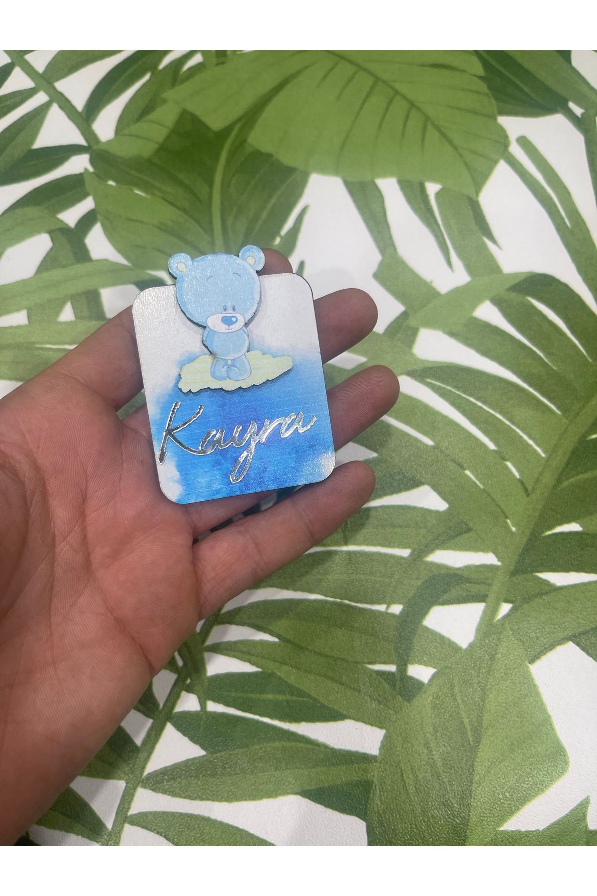 ELF REKLAM Figürlü Ahşap Baskılı Pleksi Yazılı Magnet 10 Adet