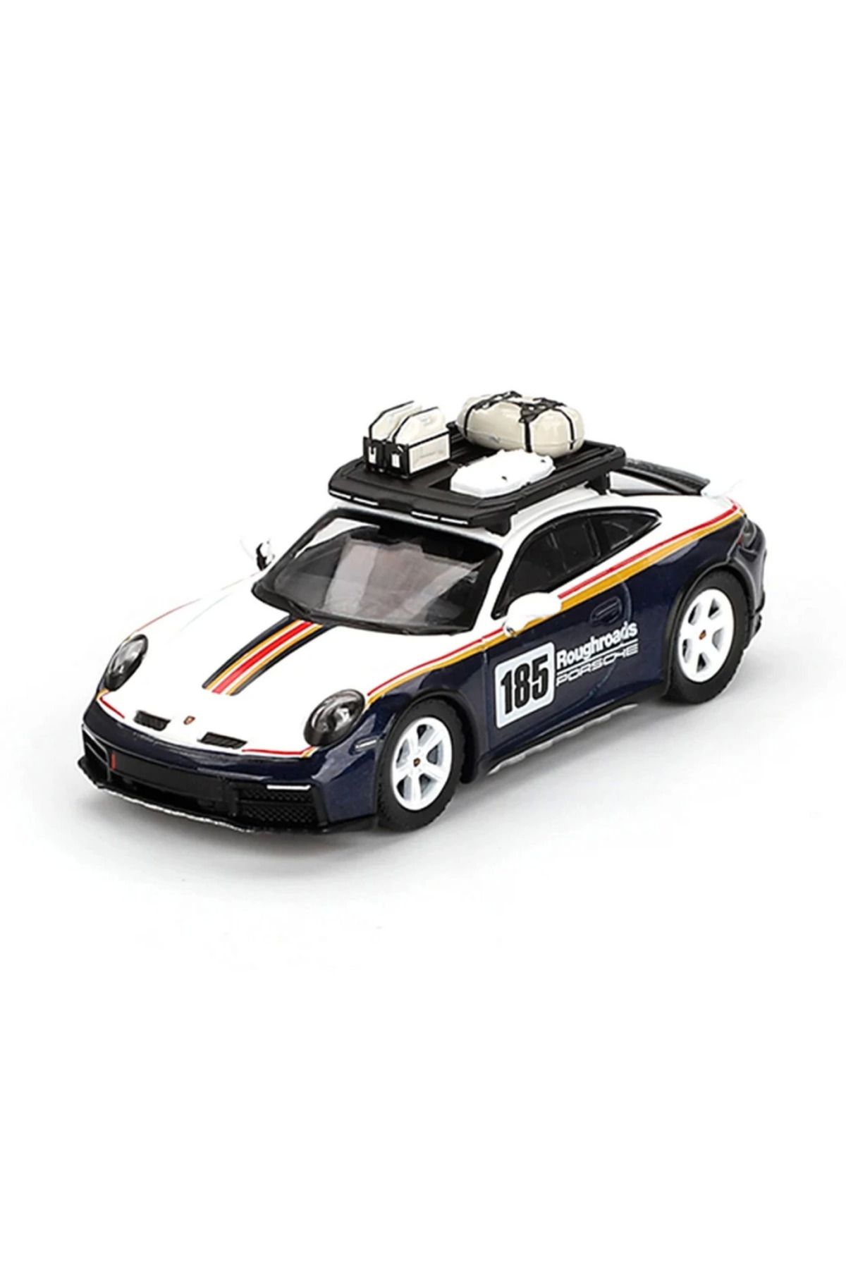 Skygo Mini GT 1/64 Porsche 911 Dakar Rallye Design Package White/Gentian Blue Metallic Blister Paket