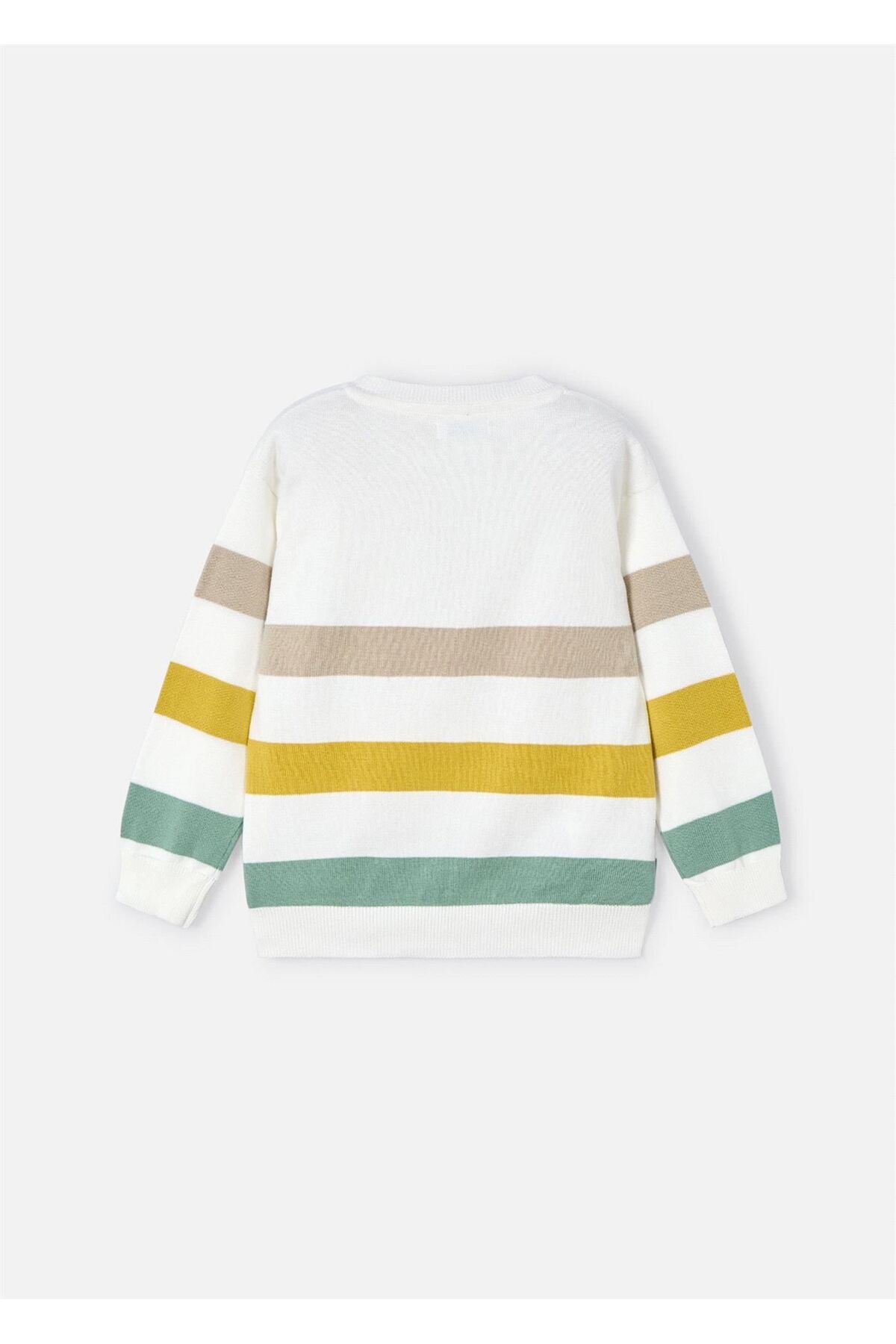MAYORAL-Boy's Striped Sweater Ecru-Yellow 3366 3