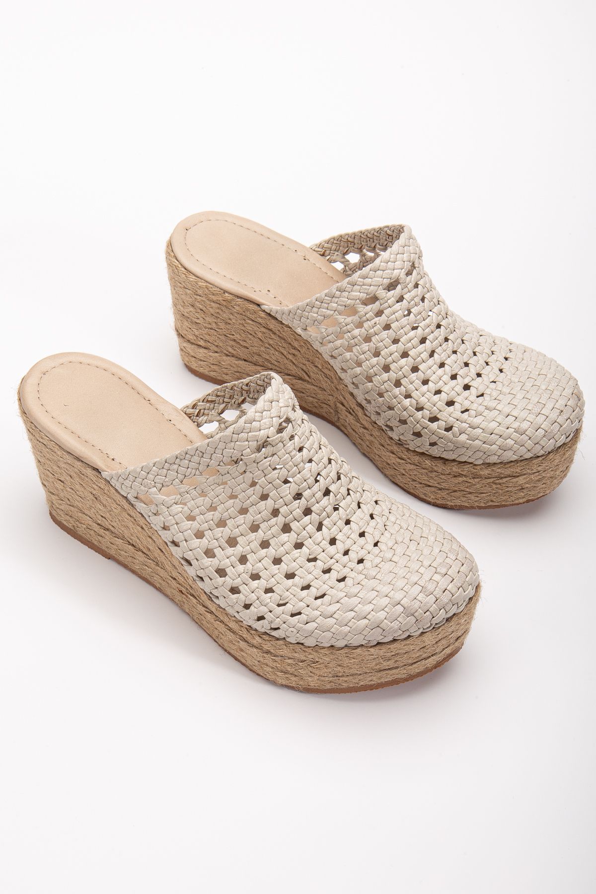 Elile Shoes Hakiki Deri 33-34-35 Numaradan 41-42-43-44-45 Numaraya Kadar Platform El Örgüsü Sabo Terlik