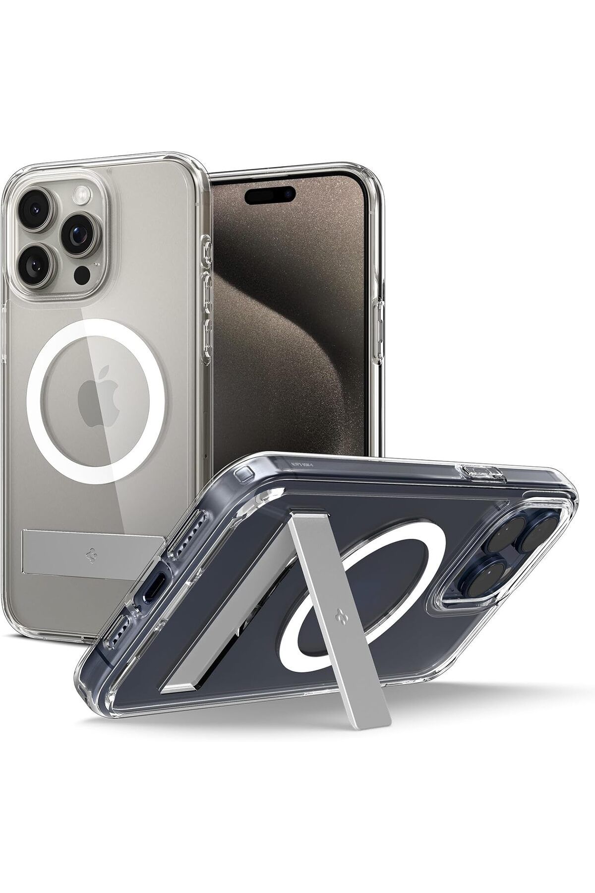 ÇAĞUR iPhone 15 Pro Max Uyumlu Kılıf Ultra Hybrid S MagFit MagSafe özellikli Crystal Clear - ACS06583 sho