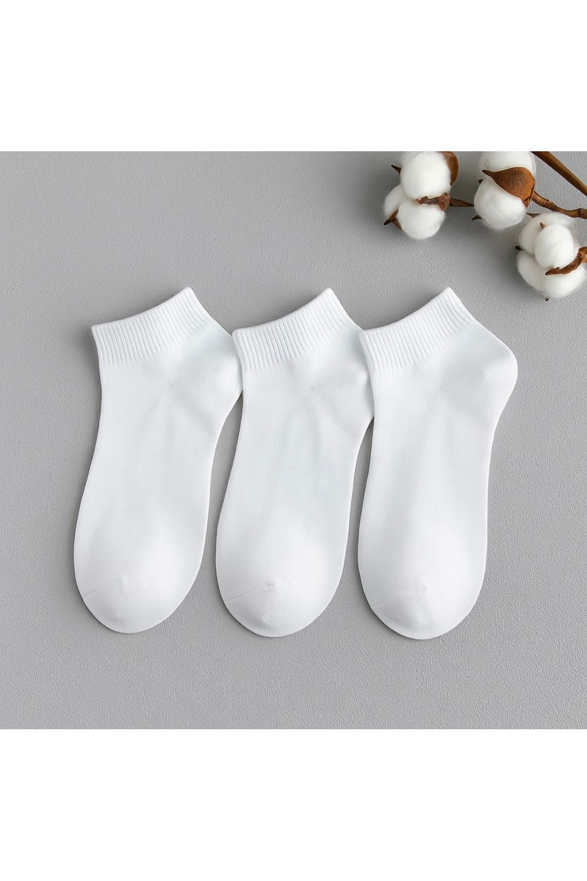 Bestrend 3’lü Beyaz Çorap Dikişsiz Bambu Unisex