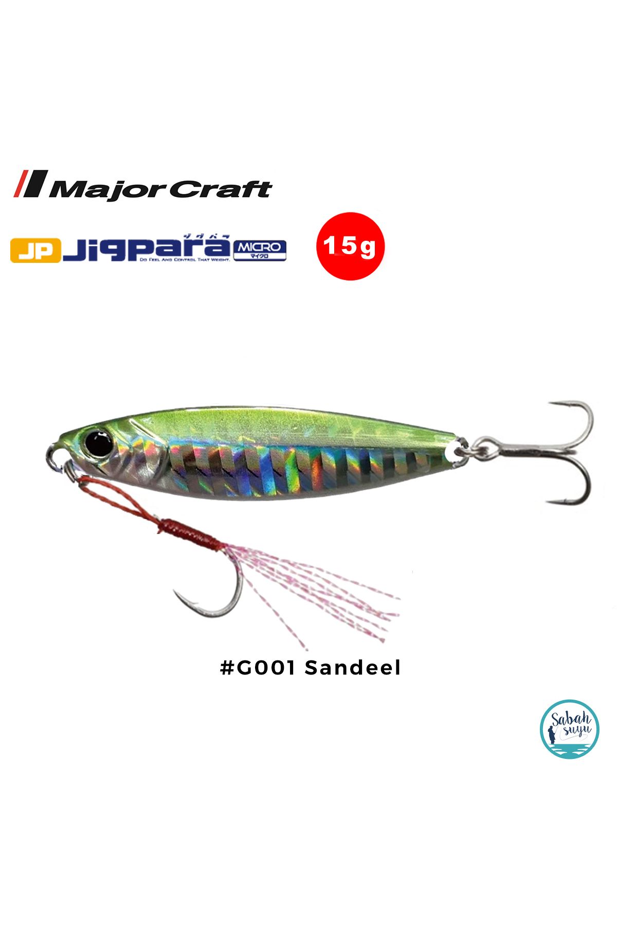 MAJOR CRAFT Jigpara Micro JPM-15gr 60mm #G001 Sandeel