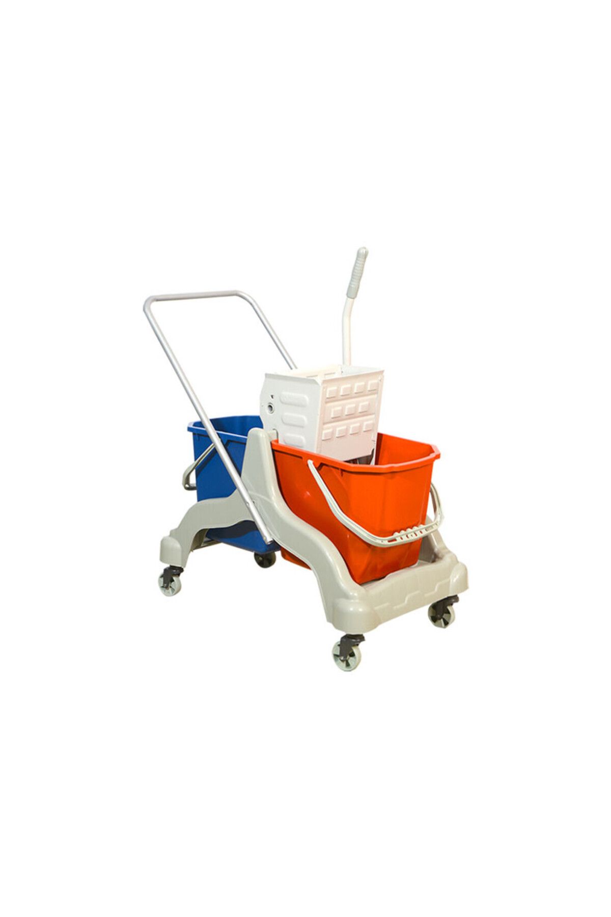 NEMKAR TEMİZLİK SETİ ÇİFT KOVALI PLASTİK METAL (BOYALI) PRESLİ