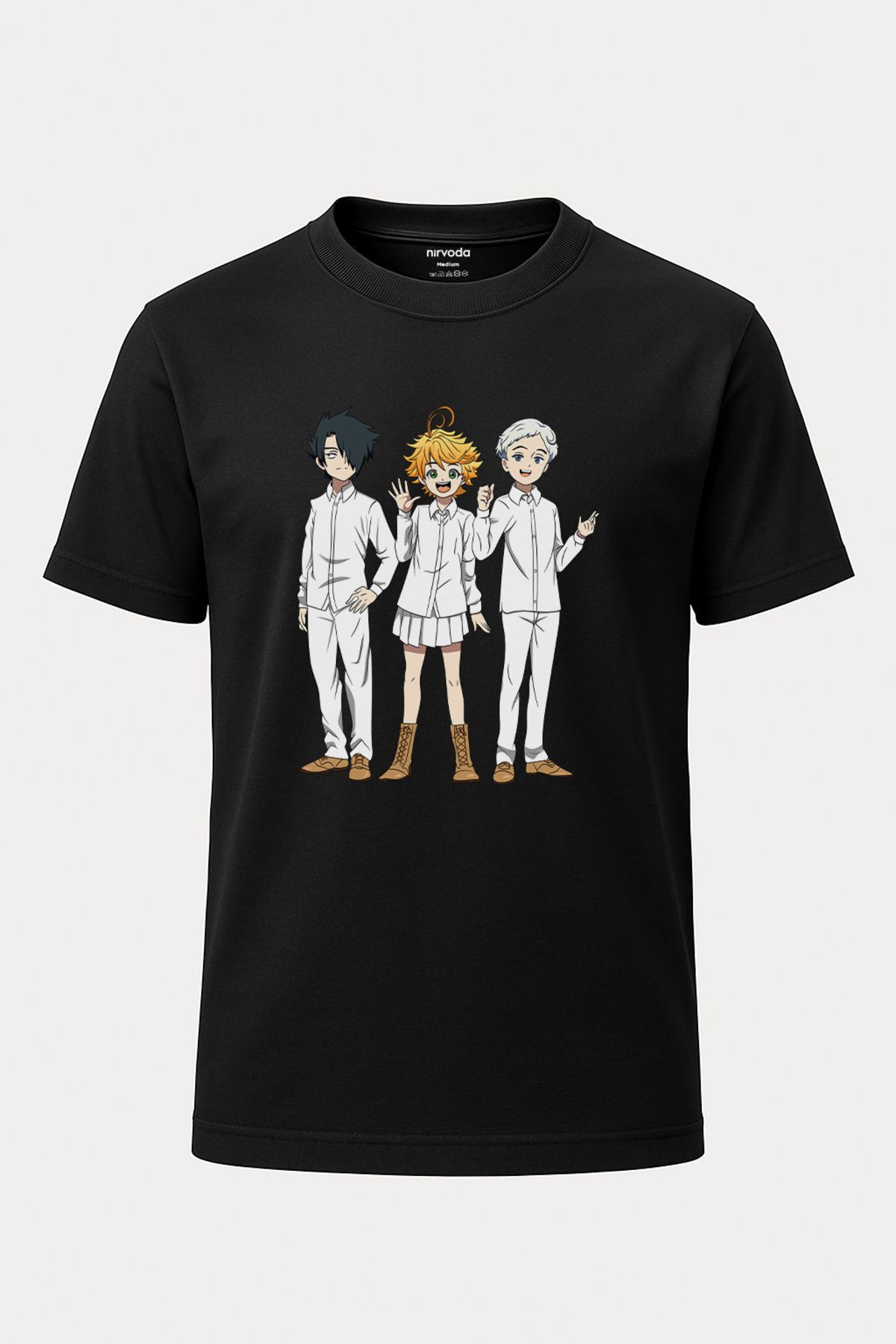 nirvoda Unisex Vadedilmiş Yokyer Baskılı Anime Tişört - Uzun T-shirt