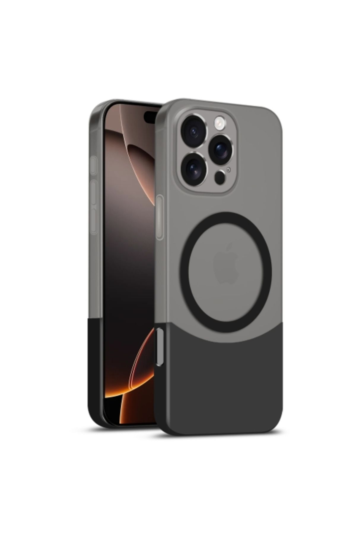 Teleplus iPhone 15 Pro Max Kılıf Manyetik Şarj Özellikli Duble Çift Renkli Ince Slim Kapak