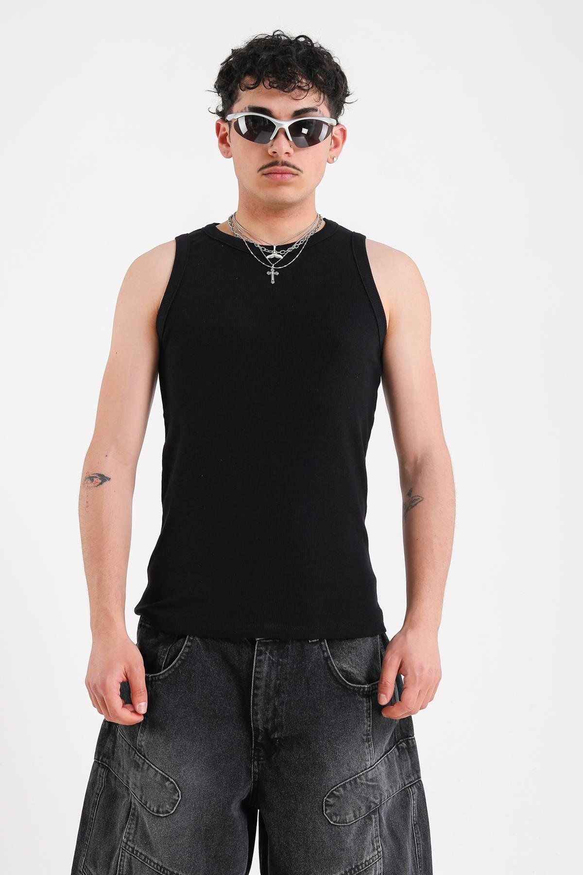 Jr.Crime Siyah Tank Top Atlet