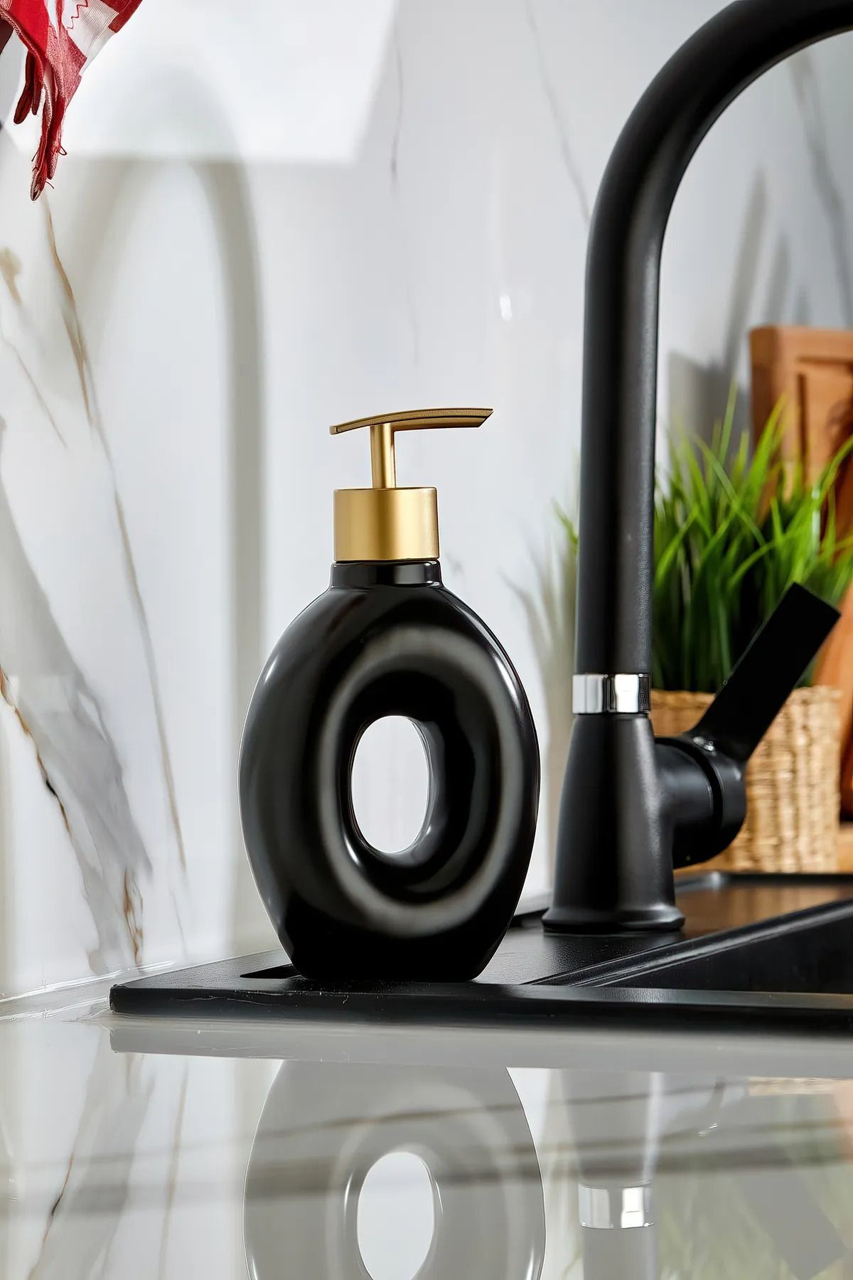 FA Home Lüx Porselen Banyo ve Mutfak Sıvı Sabunluk Deterjanlık