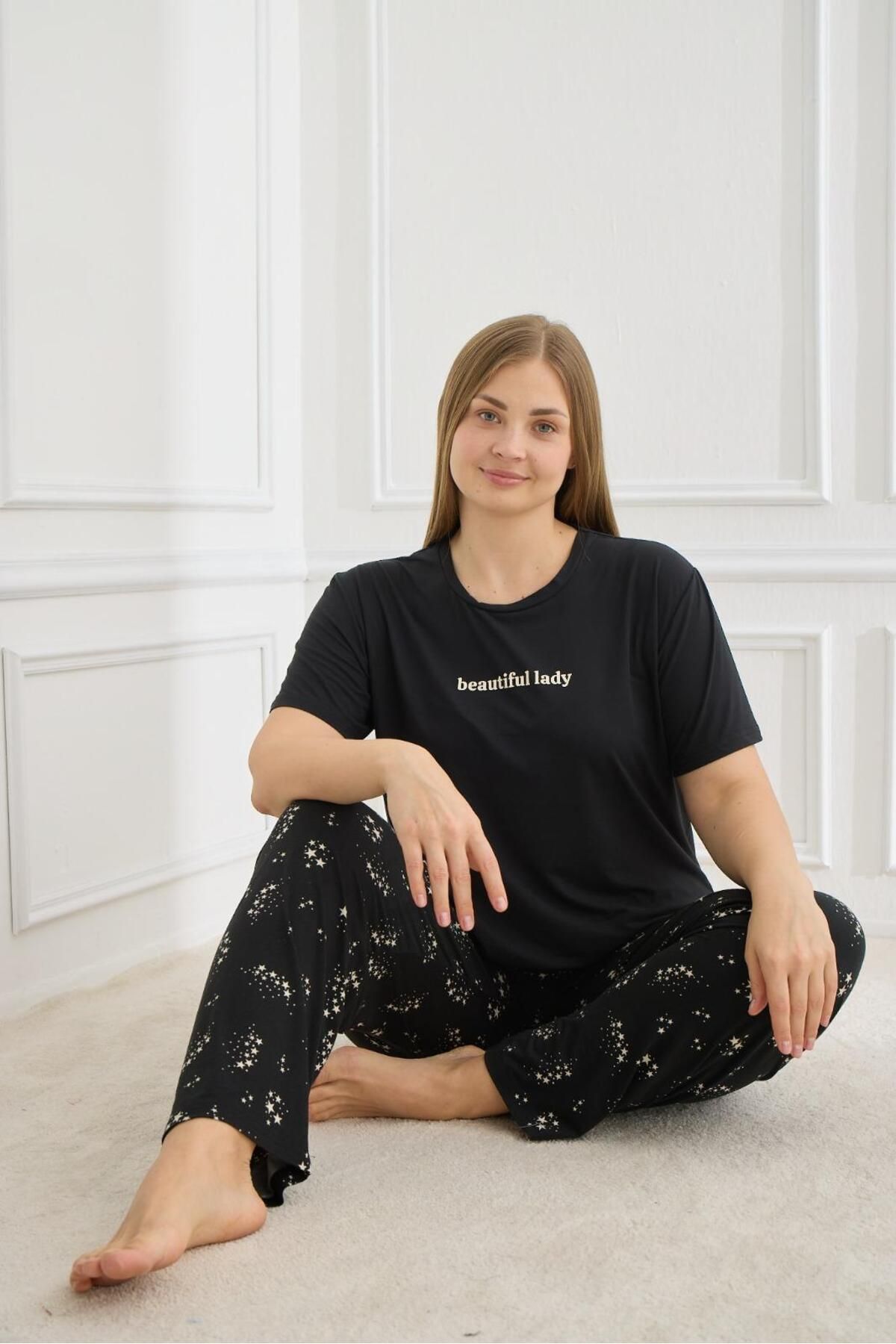 Mihra Stil Mihra 50502-1121 Kadın Büyük Beden Pijama Takımı