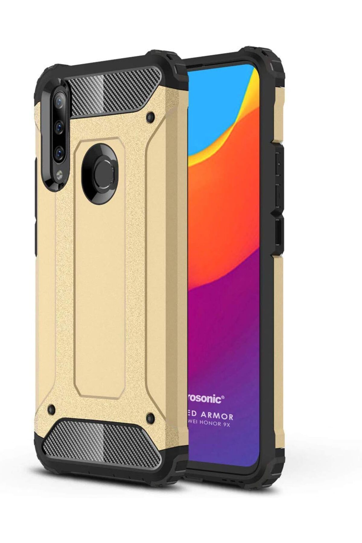 ÇAĞUR Eser Honor 9X için Kılıf Rugged Armor Gold [Honor 9X ile Uyumlu Kılıf - Gold] shop 1117038