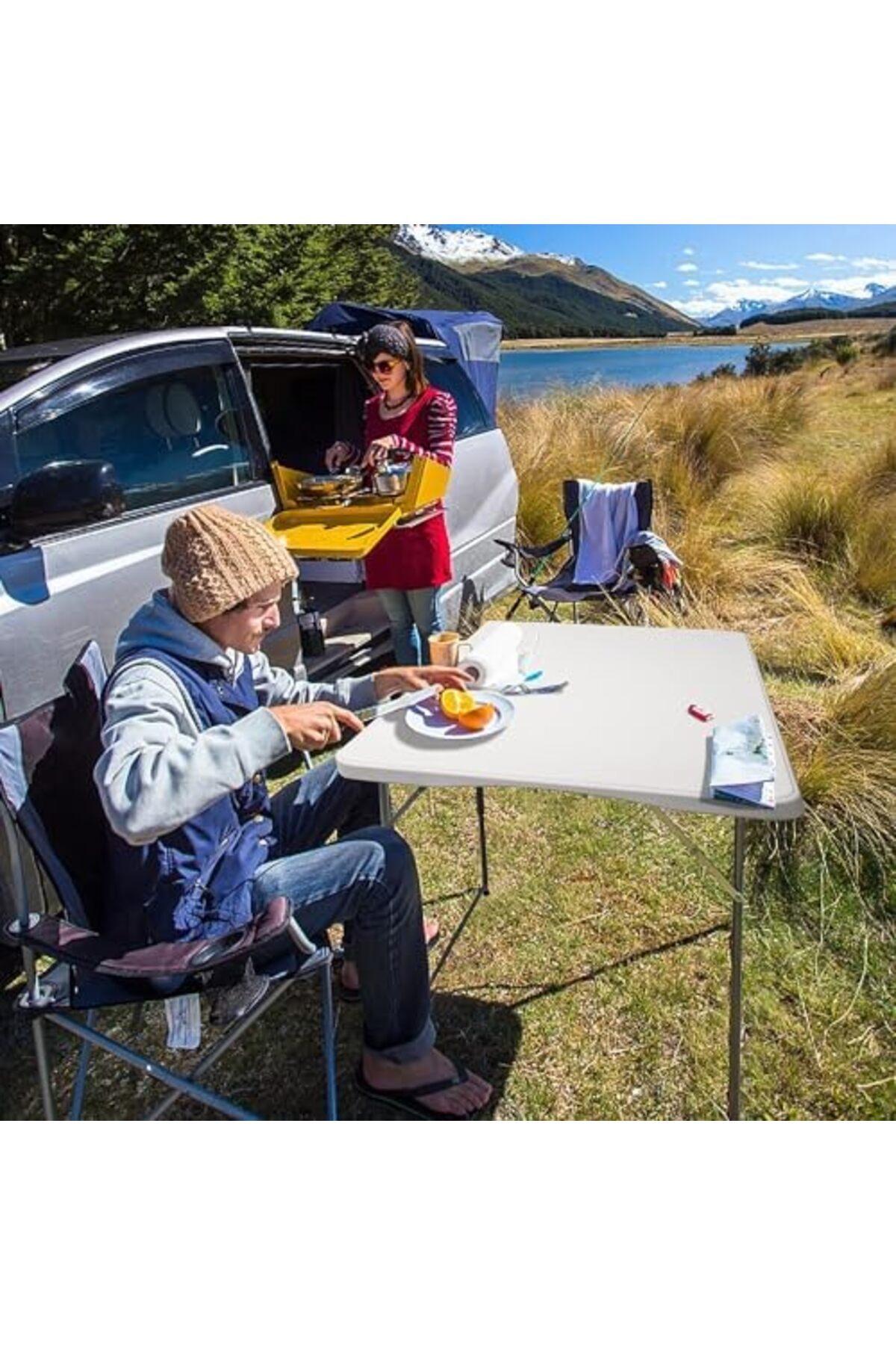 طاولة قابلة للطي محمولة وصغيرة الحجم قابلة للطي للتخزين السهل مثالية للاستخدام الداخلي والخارجي 150 سم 5 أقدام