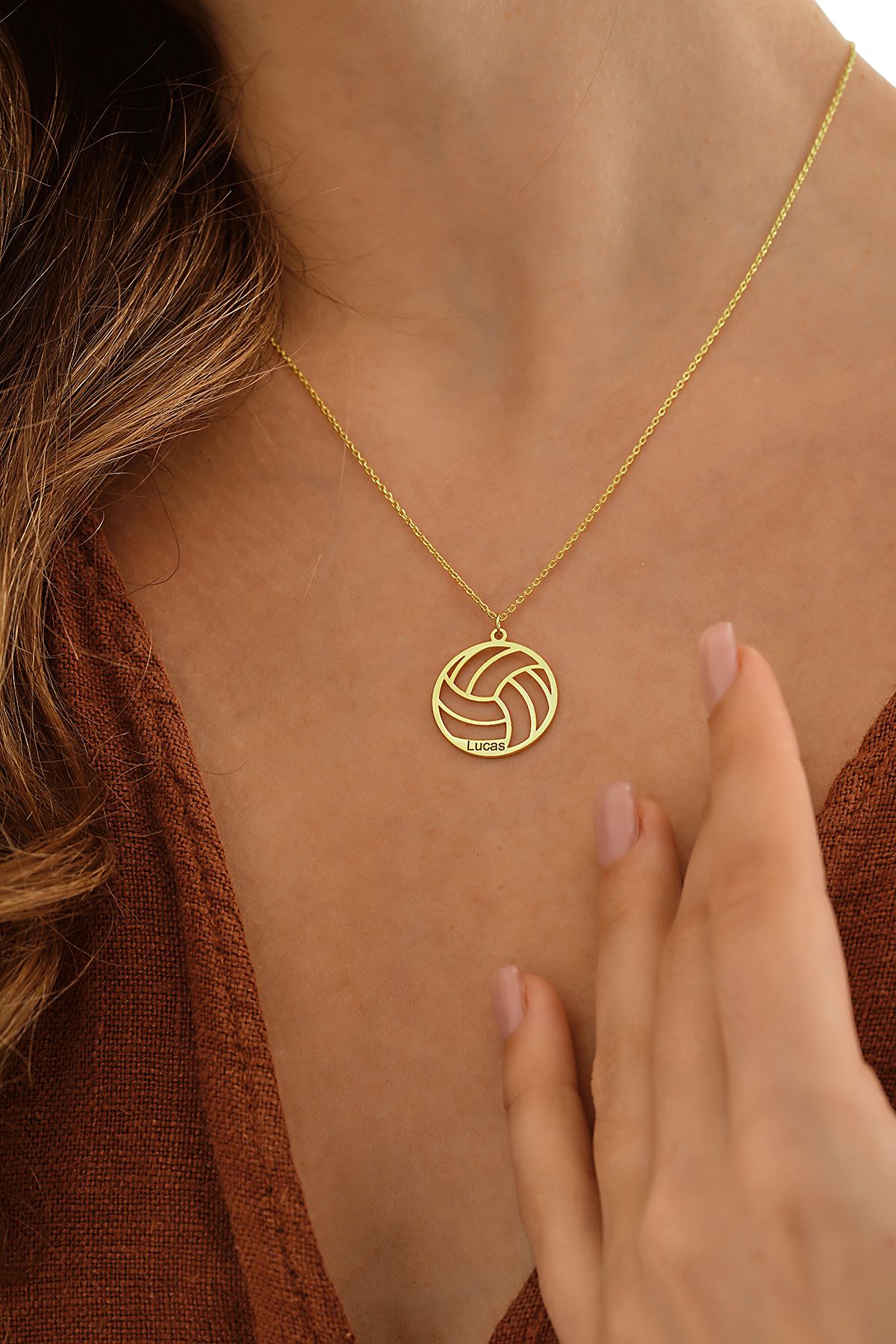 Klart Jewellery İsimli Voleybol Topu Kolye 925 ayar Gümüş İsimli Voleybol kolye