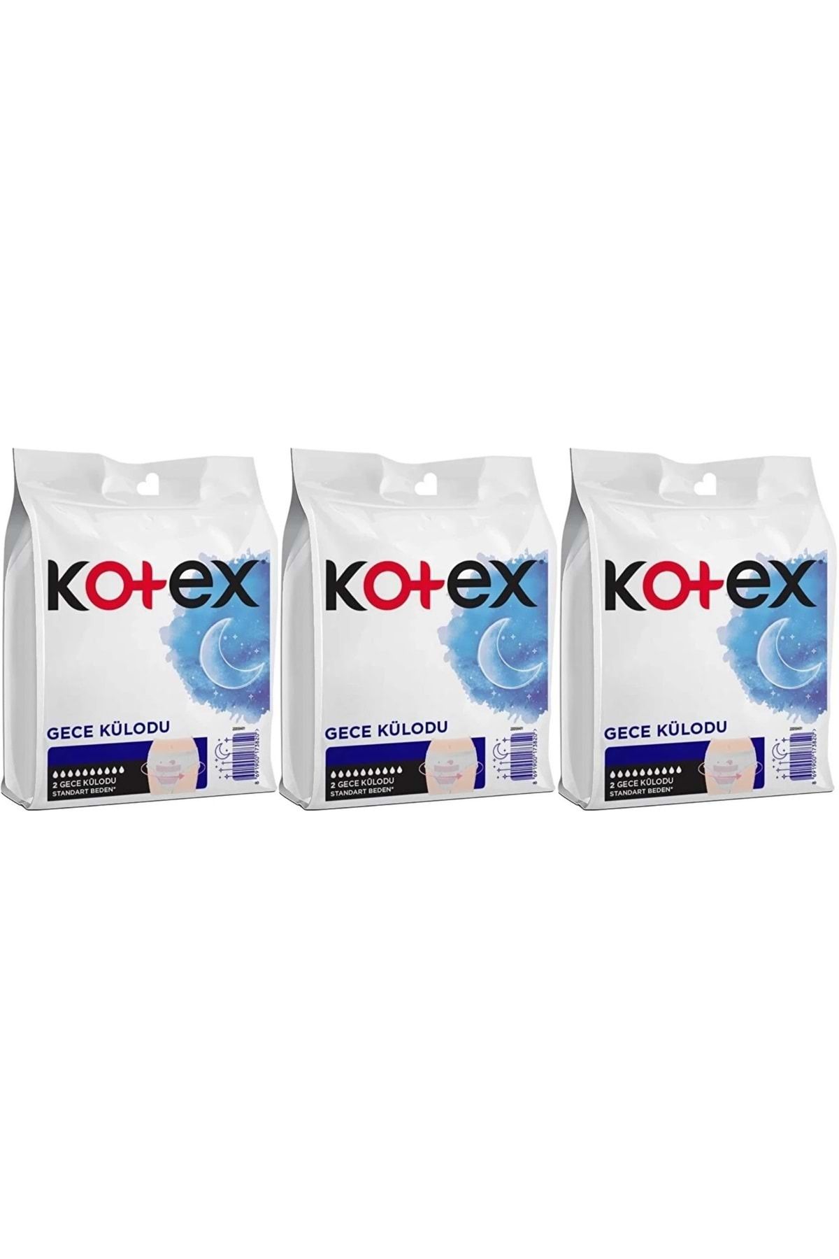 Kotex Gece Külodu / Külot Standart Beden (YOĞUN REGL DÖNEMİNE ÖZEL) 6 Lı Set (3PK*2)