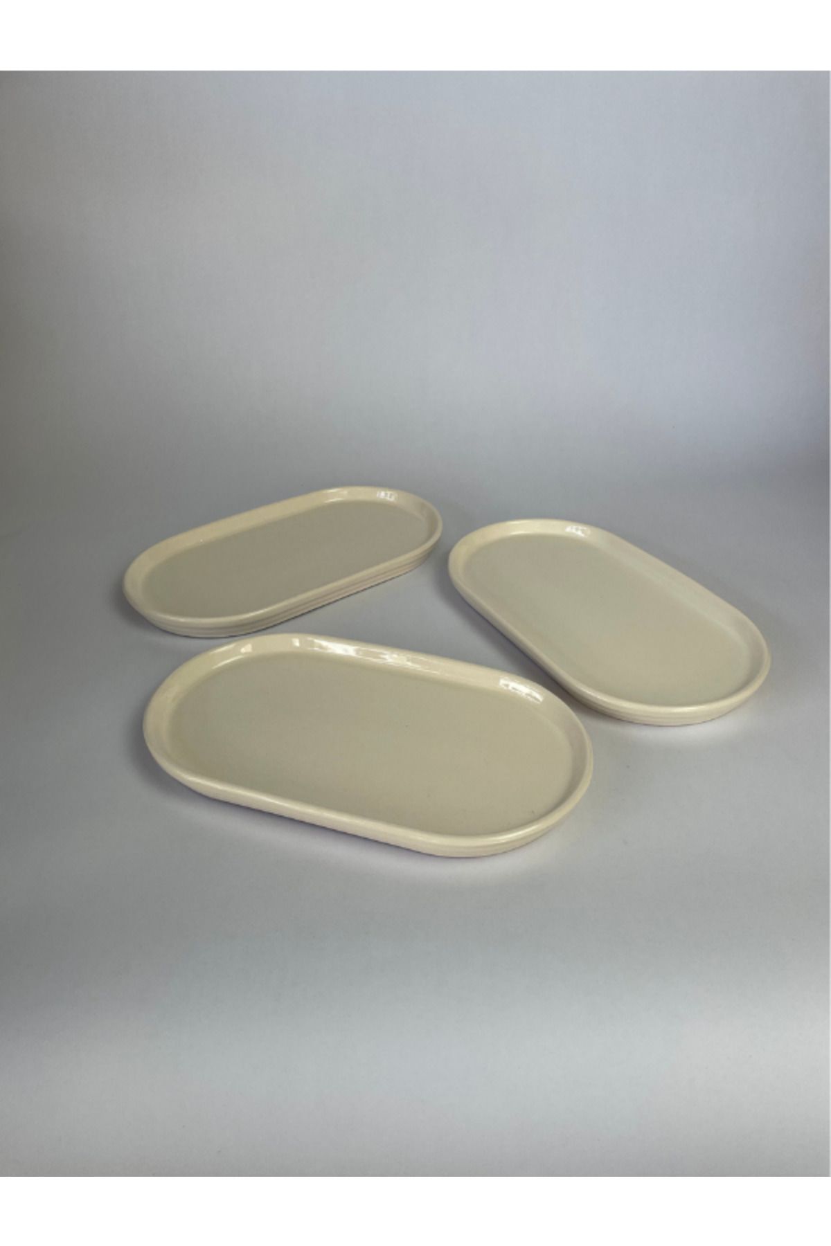RGS ÇİNİ Rgs Çini 6'lı Seramik Oval Kayık Tabak Seti