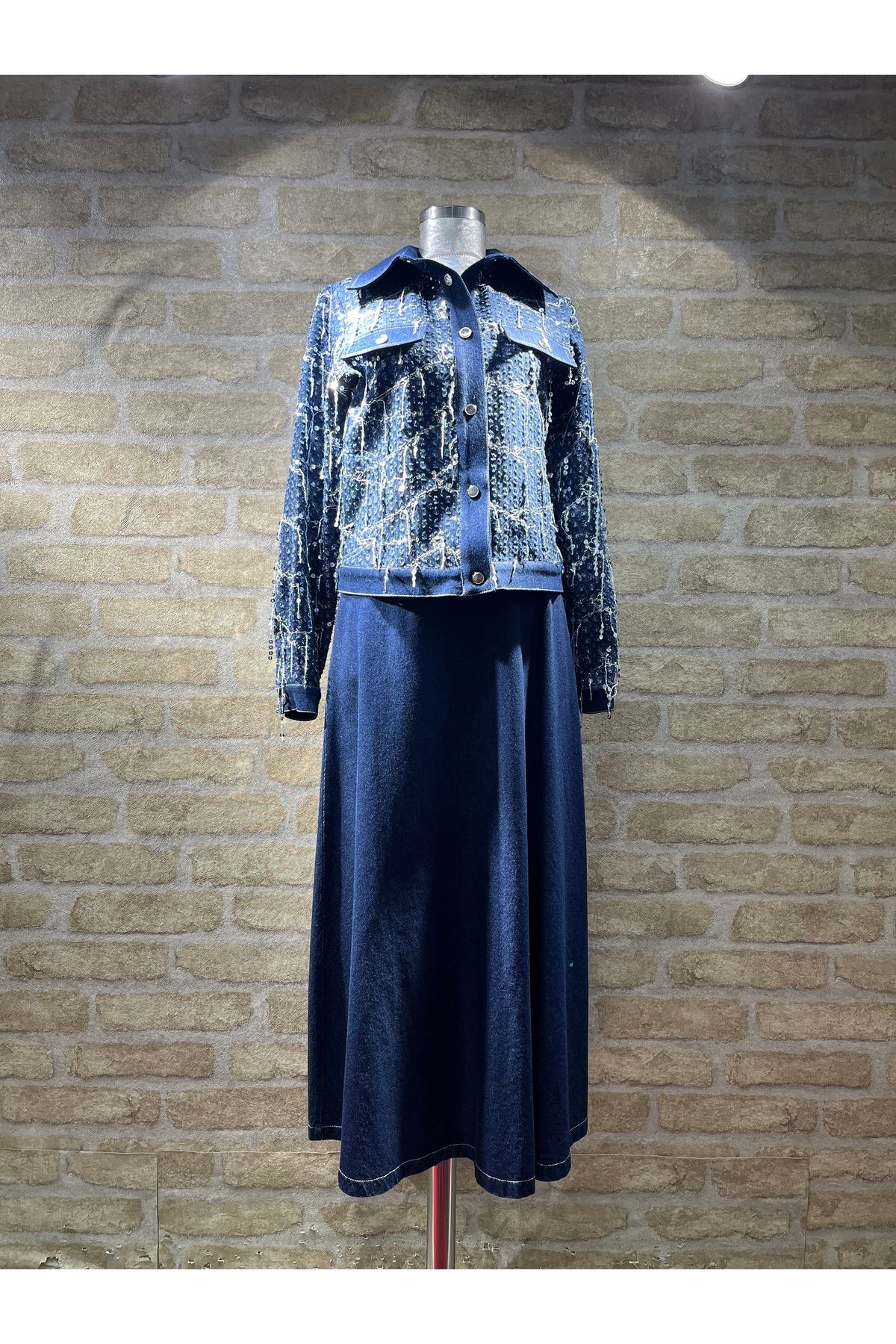 ORHAN STORE 02-2239 Kot Ceket Ve Etek Takım