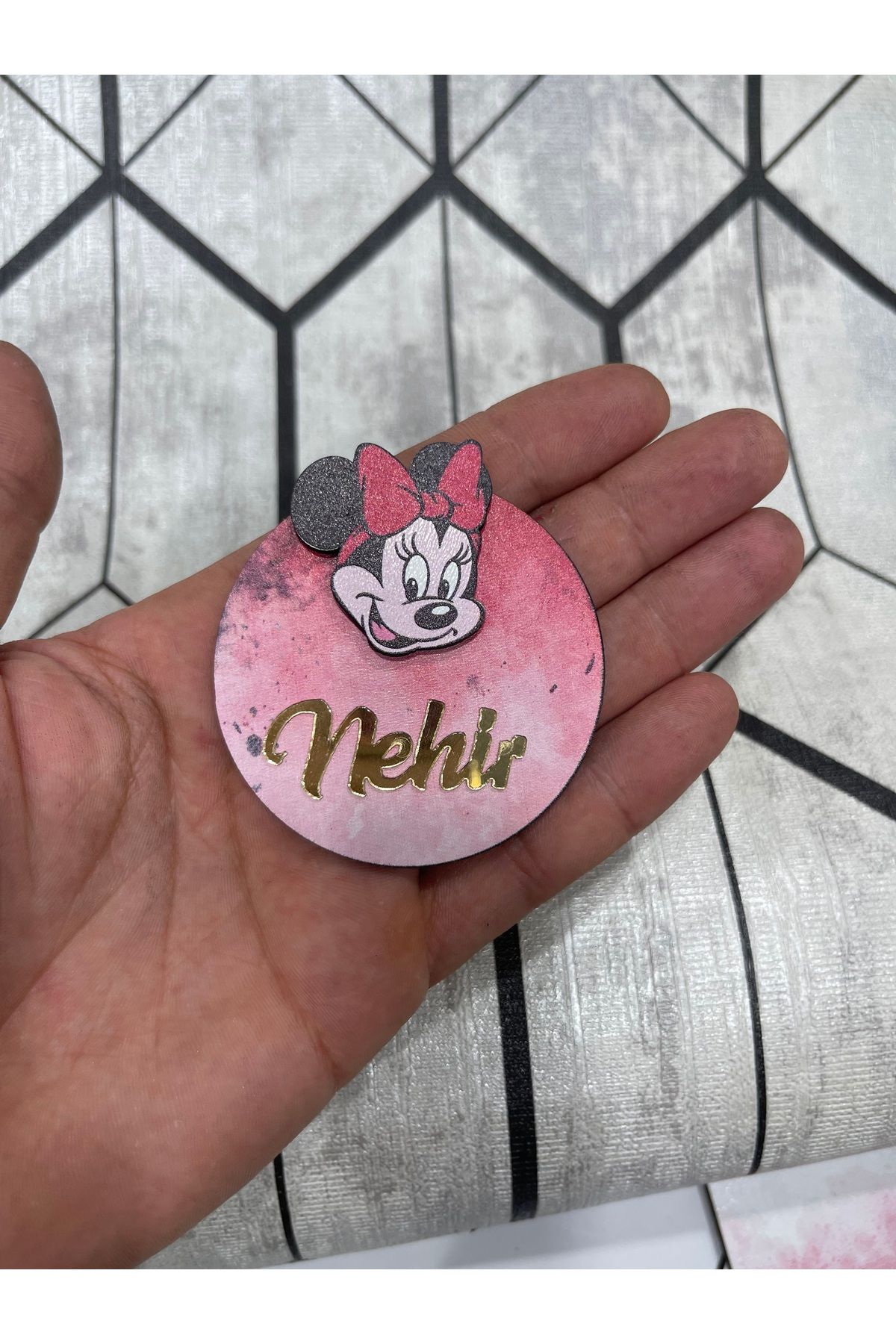 ELF REKLAM Figürlü Ahşap Baskılı Pleksi Yazılı Magnet 10 Adet