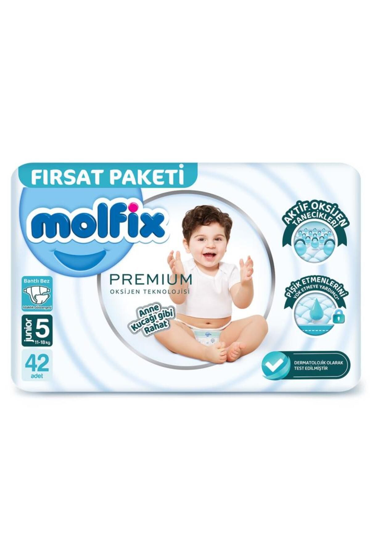 Skygo Molfix Premium Bebek Bezi Fırsat Paketi 5 Beden 11-18 Kg 42 Adet