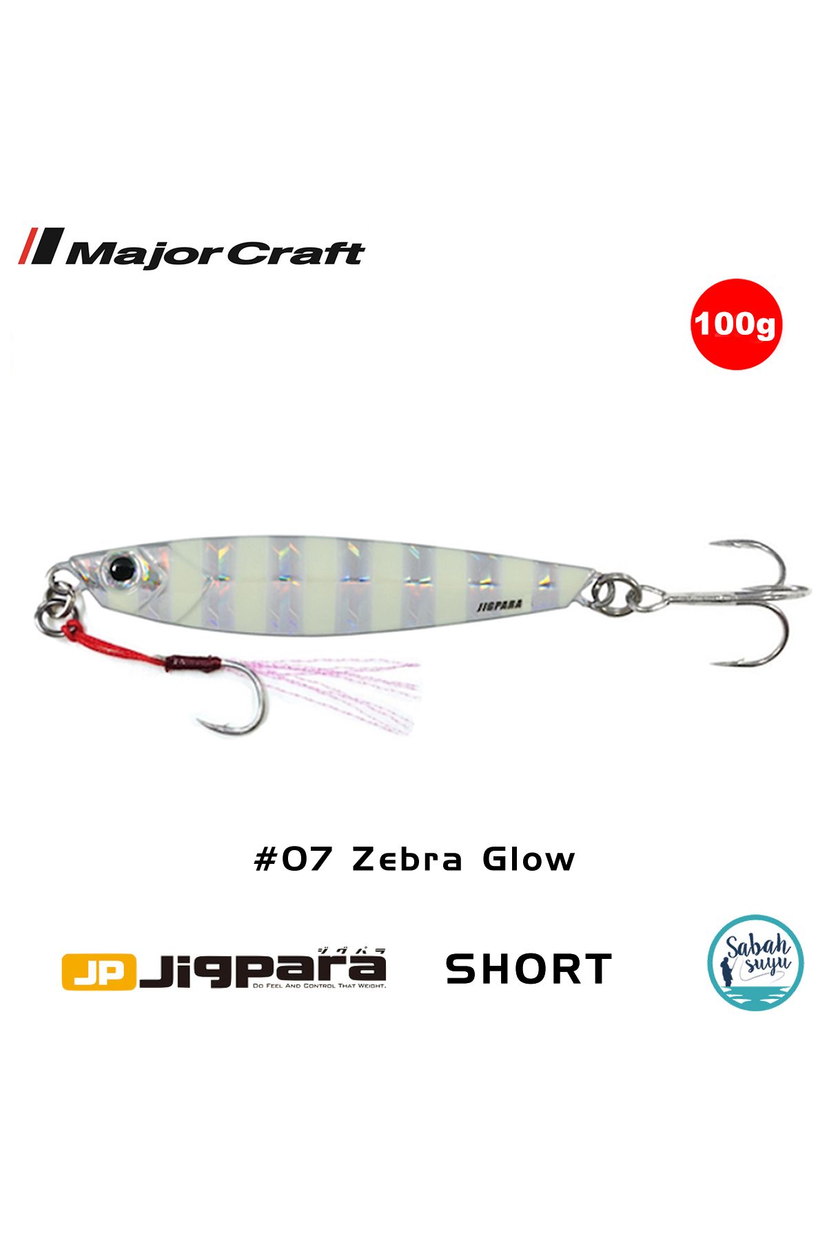 MAJOR CRAFT Jigpara Short JPS-100gr 103mm #07 Zebra Glow