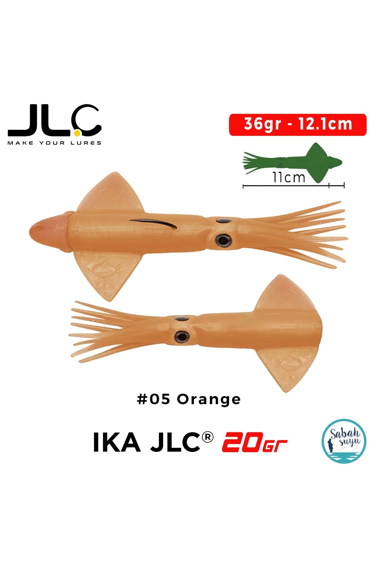 JLC IKA 20 Combo Set 36gr 12.1cm #05 Orange (2+1) Silikon Kalamar