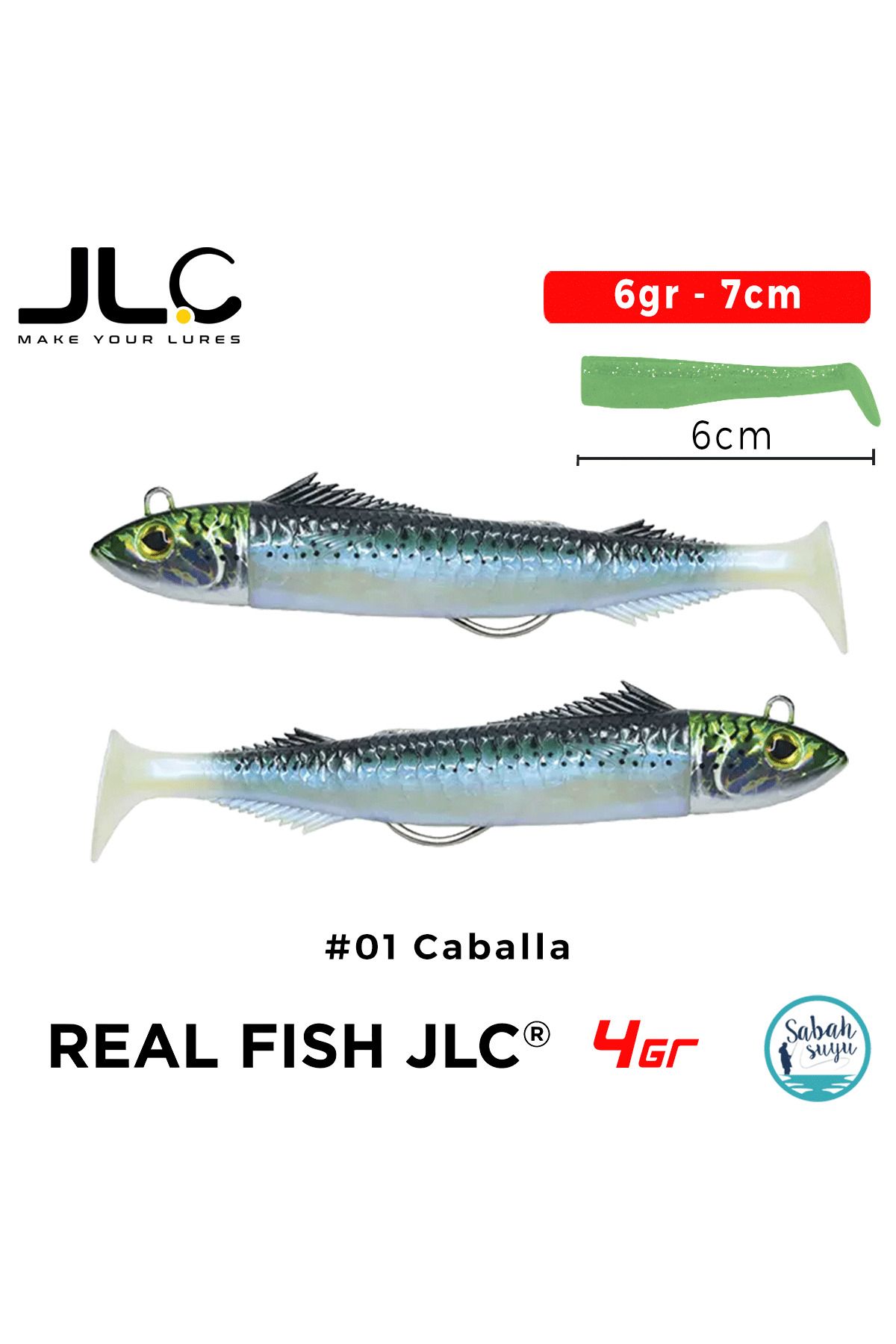 JLC Real Fish 4 Combo Set 6gr 7cm #01 Caballa (2+2) Silikon Balık