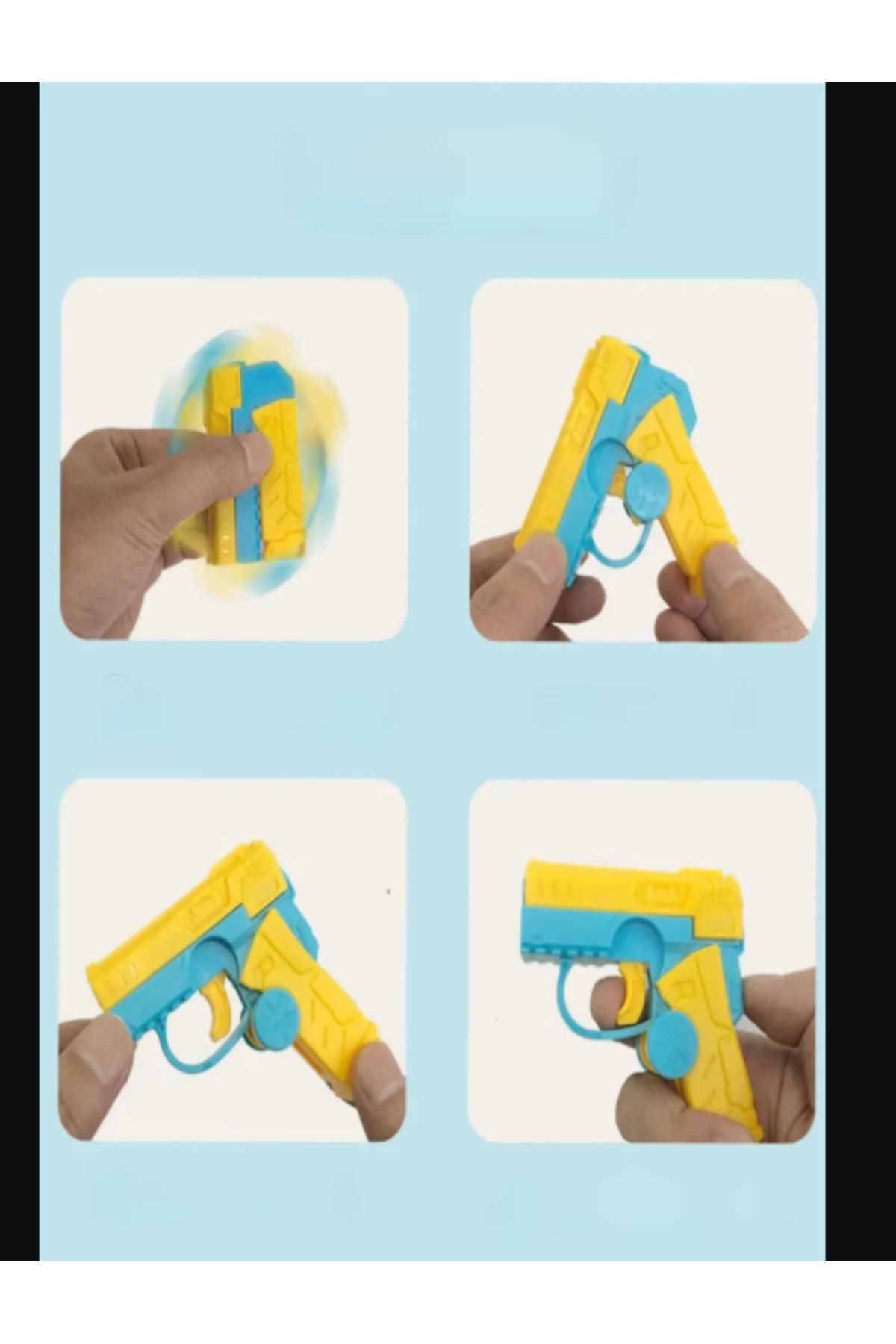 Ax Axentia Dönüştürücü Fidget Spinner Mini Silah Stres Çarkı Oyuncak Tabancası Parmak Tabanca 1 Adet