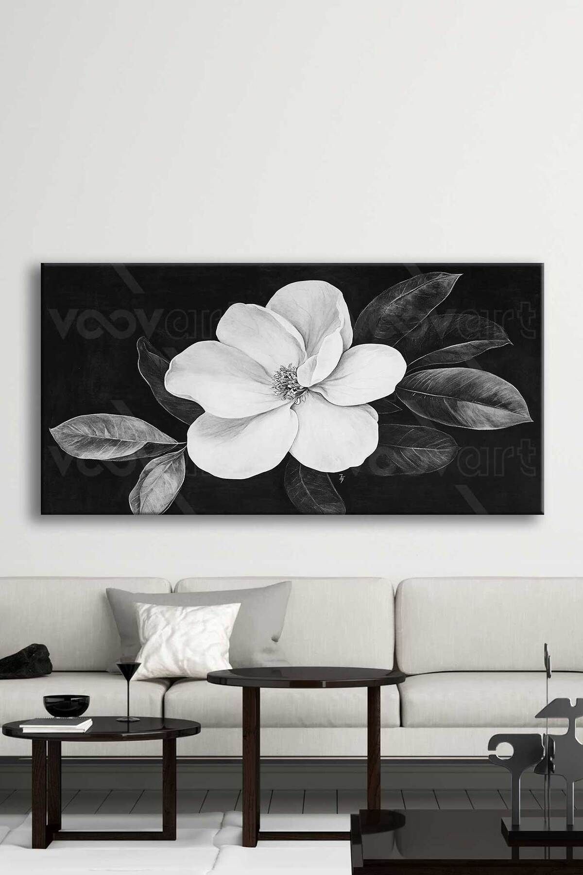 Voovart Muhteşem Romantik Çiçek Dekoratif Kanvas Tablo - VOOV2819