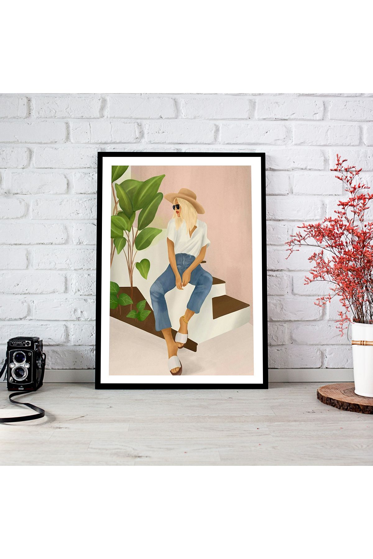 woodsia Çerçeve Görünümlü Çerçevesiz MDF Poster Tablo MDF_TEK1167