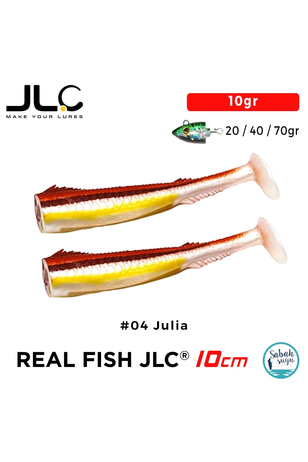 JLC Real Fish 10cm 10gr #04 Julia Silikon Kuyruk (2 Adet)