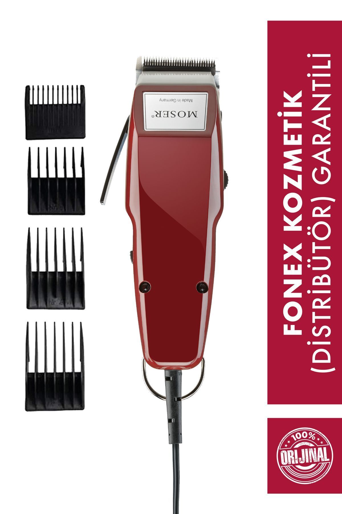 teknotrust Yok 1400-0278 Profesyonel Saç Kesme Makinesi Yok C / F TR Kuru Saç 50 Hz / 60 Hz 3 - 5 Kırmızı 220