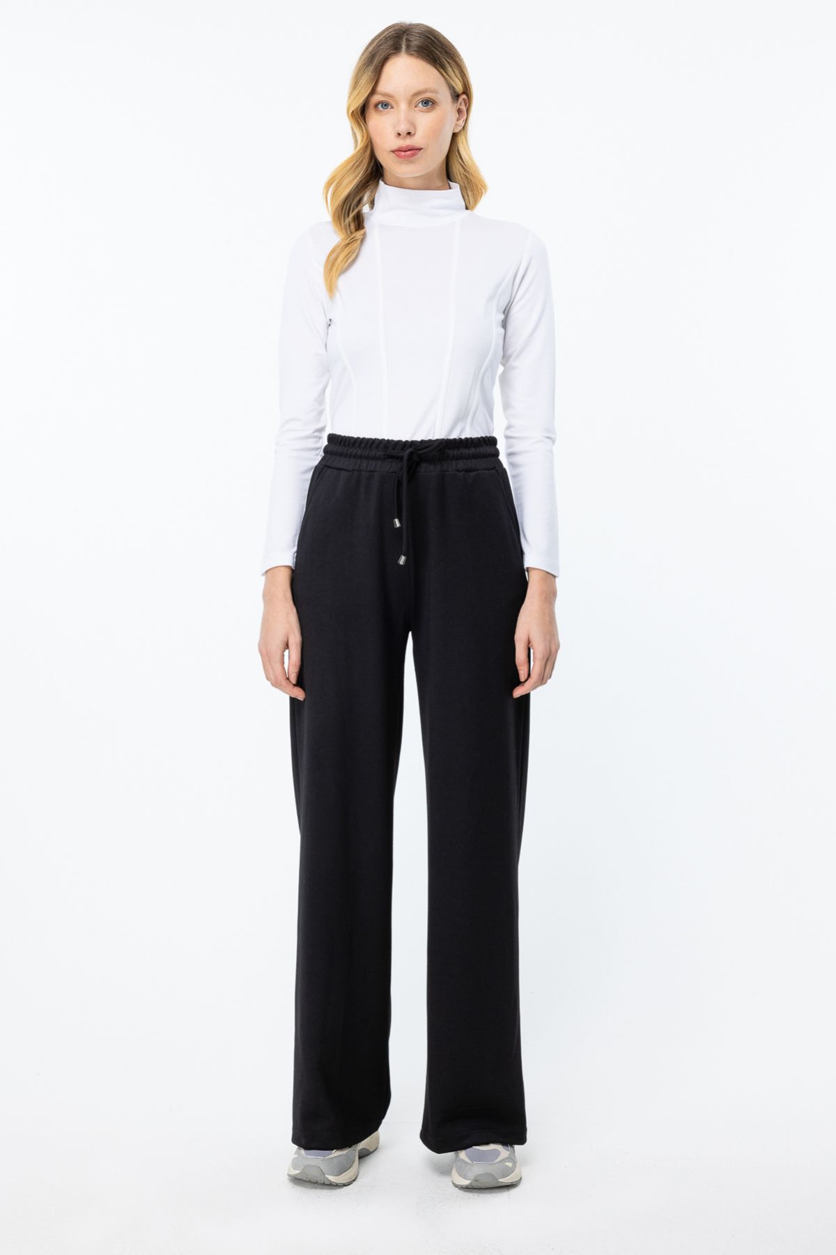 Onteks 46462 ONTEKS BELİ LASTİKLİ BOL PAÇA PANTOLON