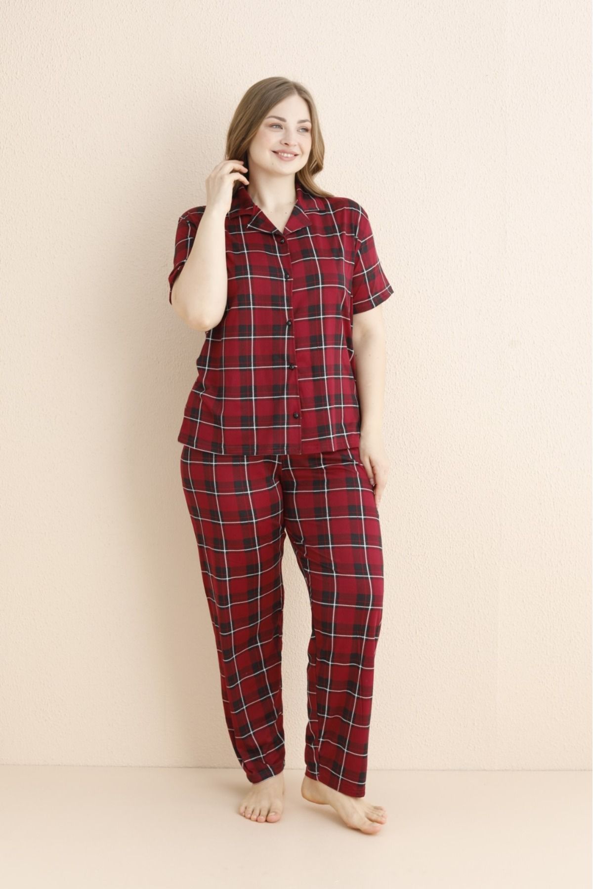 Mihra Stil Mihra 50501-608 Kadın Büyük Beden Pijama Takımı
