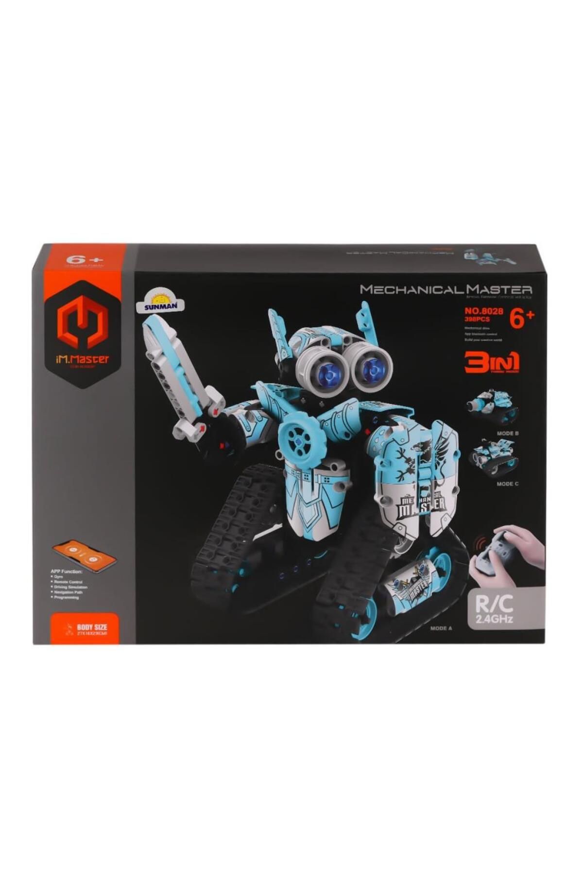 Skygo 8028 IMM Mekanik Master Kumandalı Robot Araba Blokları 3IN1 398 Parça