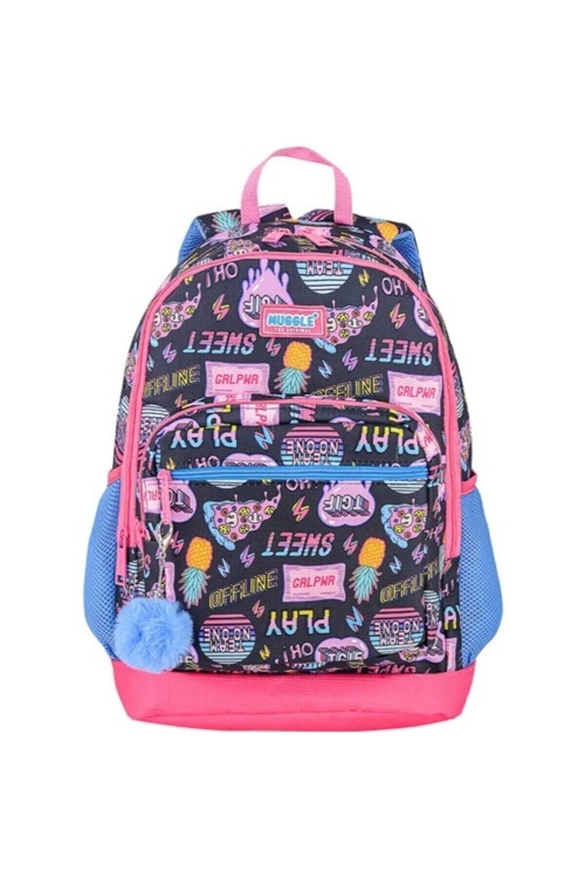 Mikro MİKRO MUGGLE MU-0327 OT-OFLİNE SİYAH OKUL ÇANTASI
