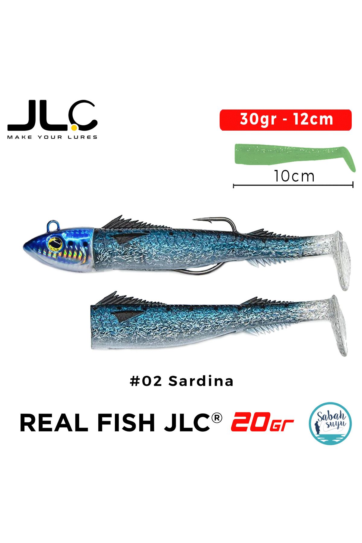 JLC Real Fish 20 Combo Set 30gr 12cm #02 Sardina (2+1) Silikon Balık