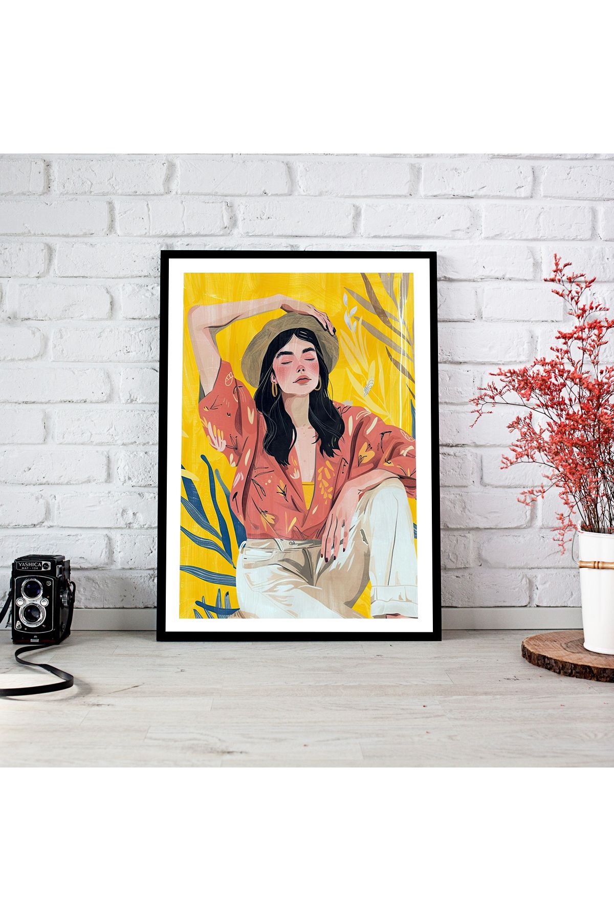 woodsia Çerçeve Görünümlü Çerçevesiz MDF Poster Tablo MDF_TEK1177