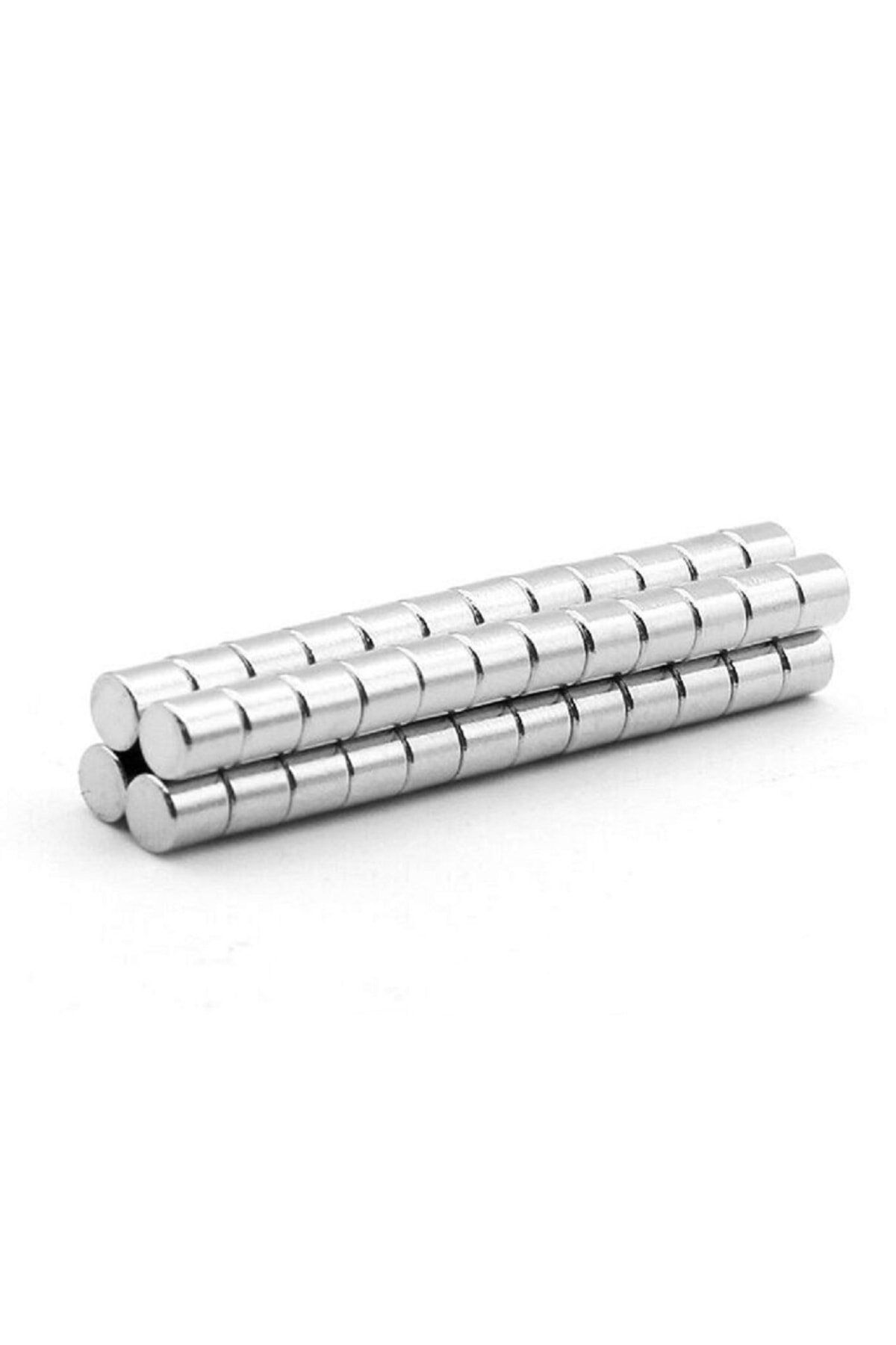 Dünya Magnet 10 Adet Çap 4mm X Kalınlık 4mm Yuvarlak Güçlü Neodyum Mıknatıs