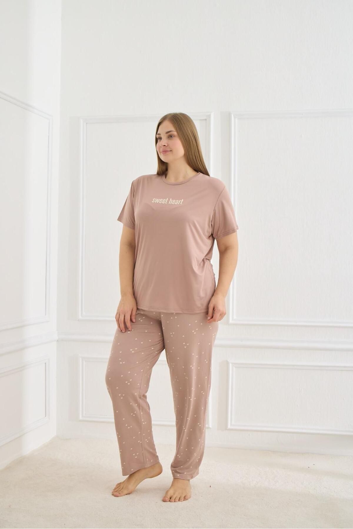 Mihra Stil Mihra 50502-1126 Kadın Büyük Beden Pijama Takımı