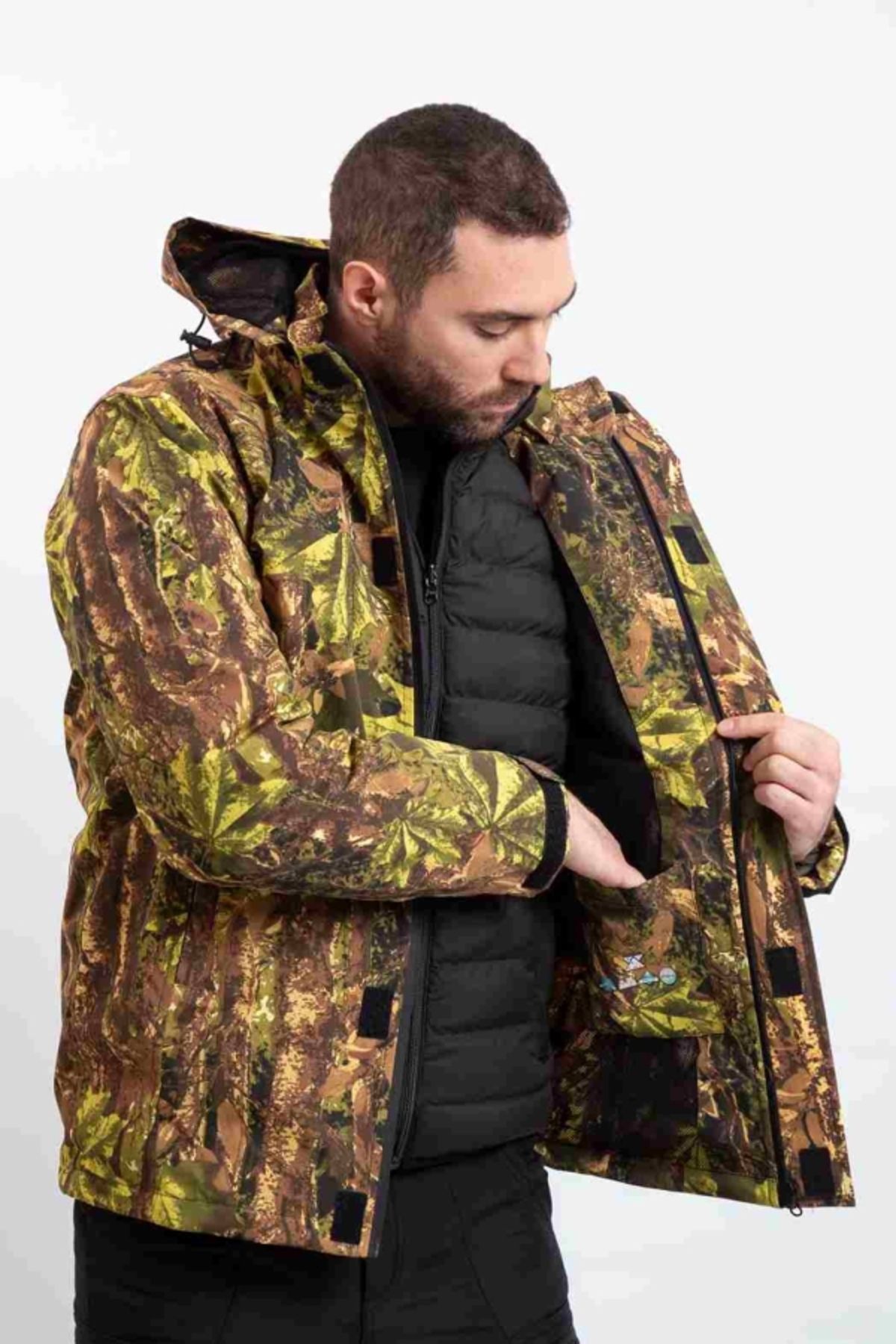 VAV WEAR 4IN1 Outdoor Tactical Çift Taraflı Mont Yağmurluk Su Geçirmez Leke Tutmaz Rüzgar Geçirmez Rüzgarlık