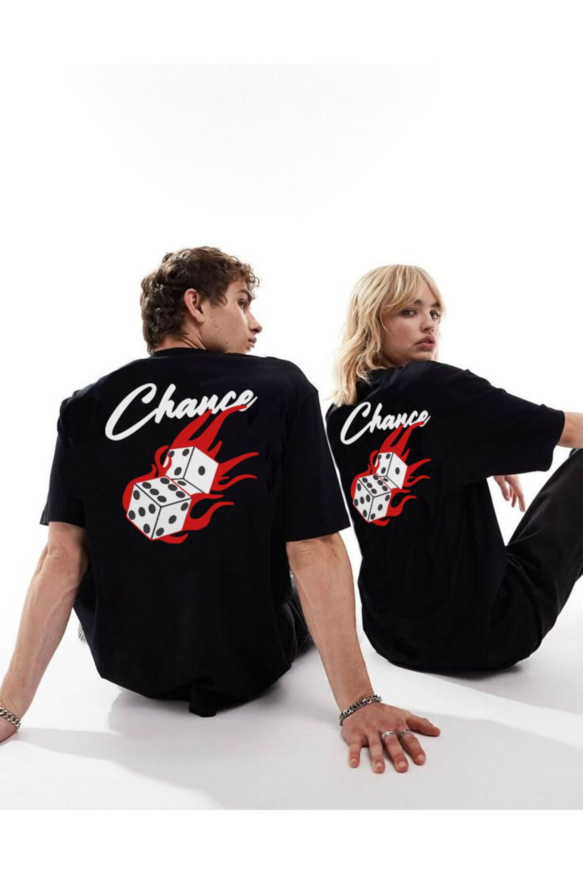 beloved.co chance (şans) zar görselli baskılı t-shirt