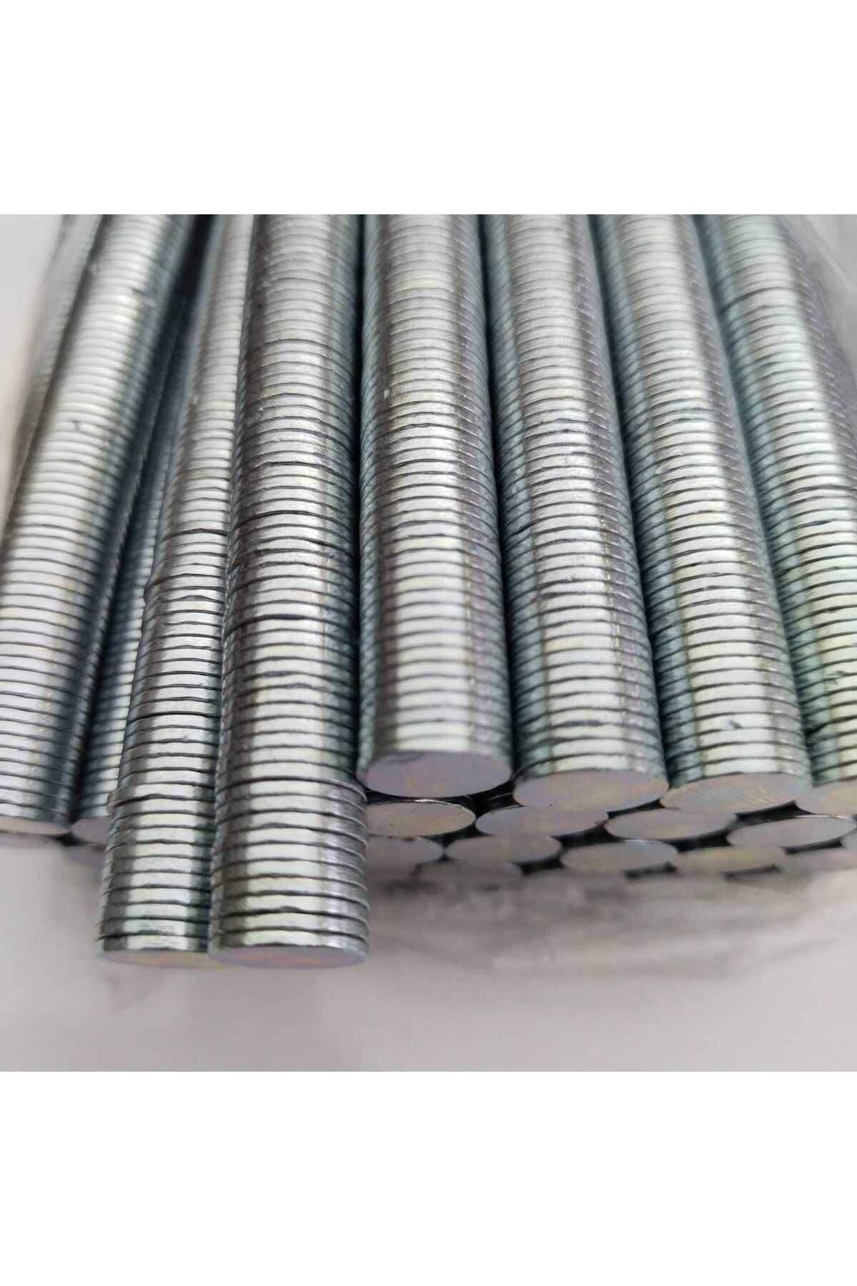 KARAASLAN Yuvarlak Neodyum Mıknatıs Magnet - Çap 1 cm-10 mm - Kalınlık : 1 mm 100 adet