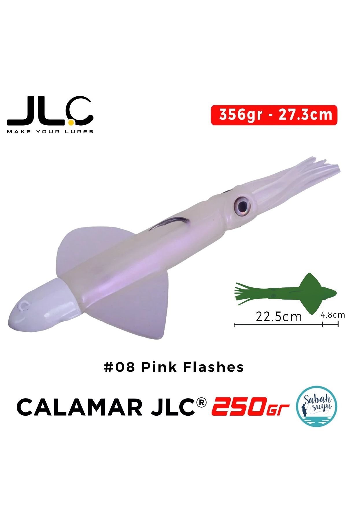JLC Calamar 250 Set 27.3cm 356gr #08 Pink Flashes Silikon Kalamar