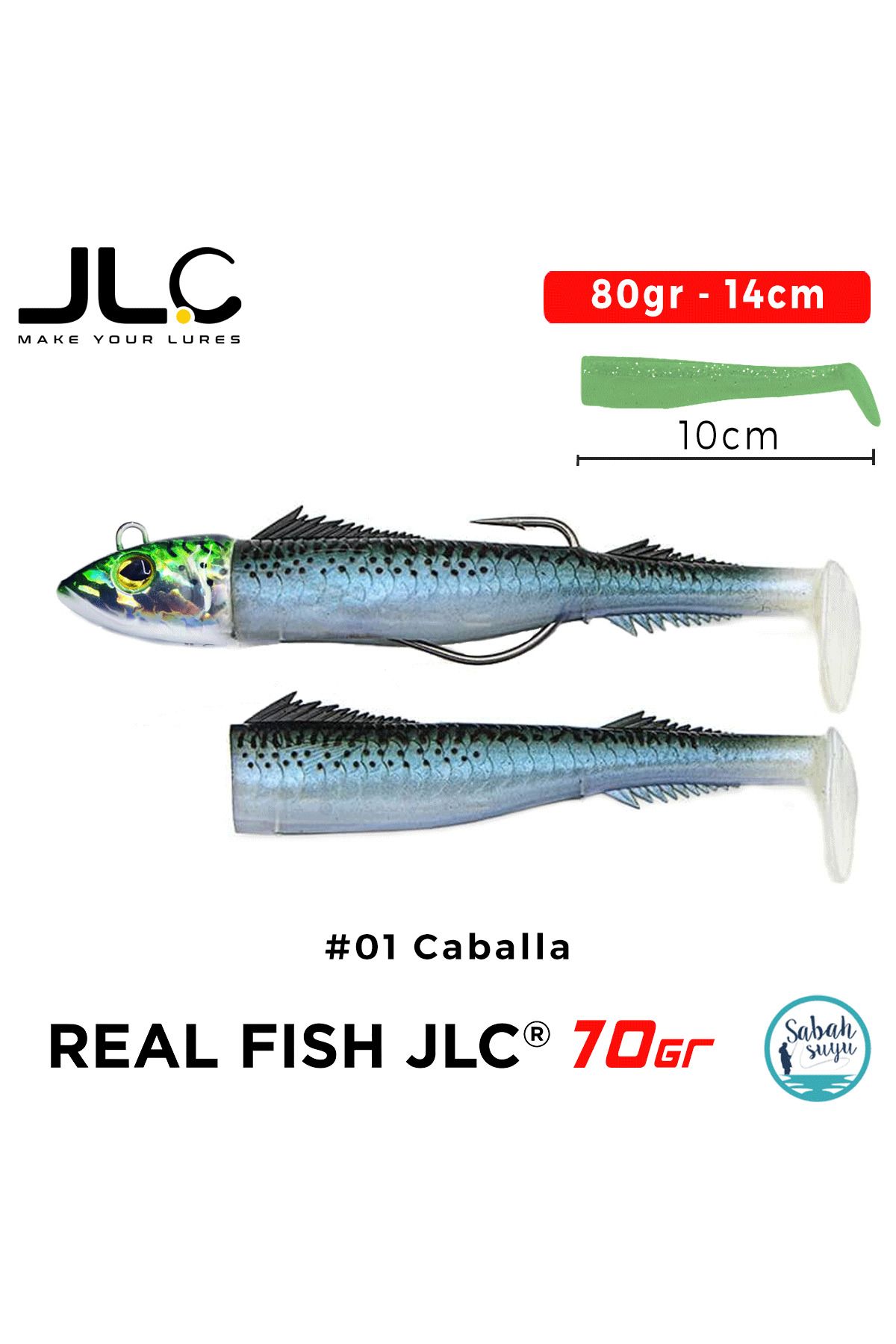 JLC Real Fish 70 Combo Set 80gr 14cm #01 Caballa (2+1) Silikon Balık