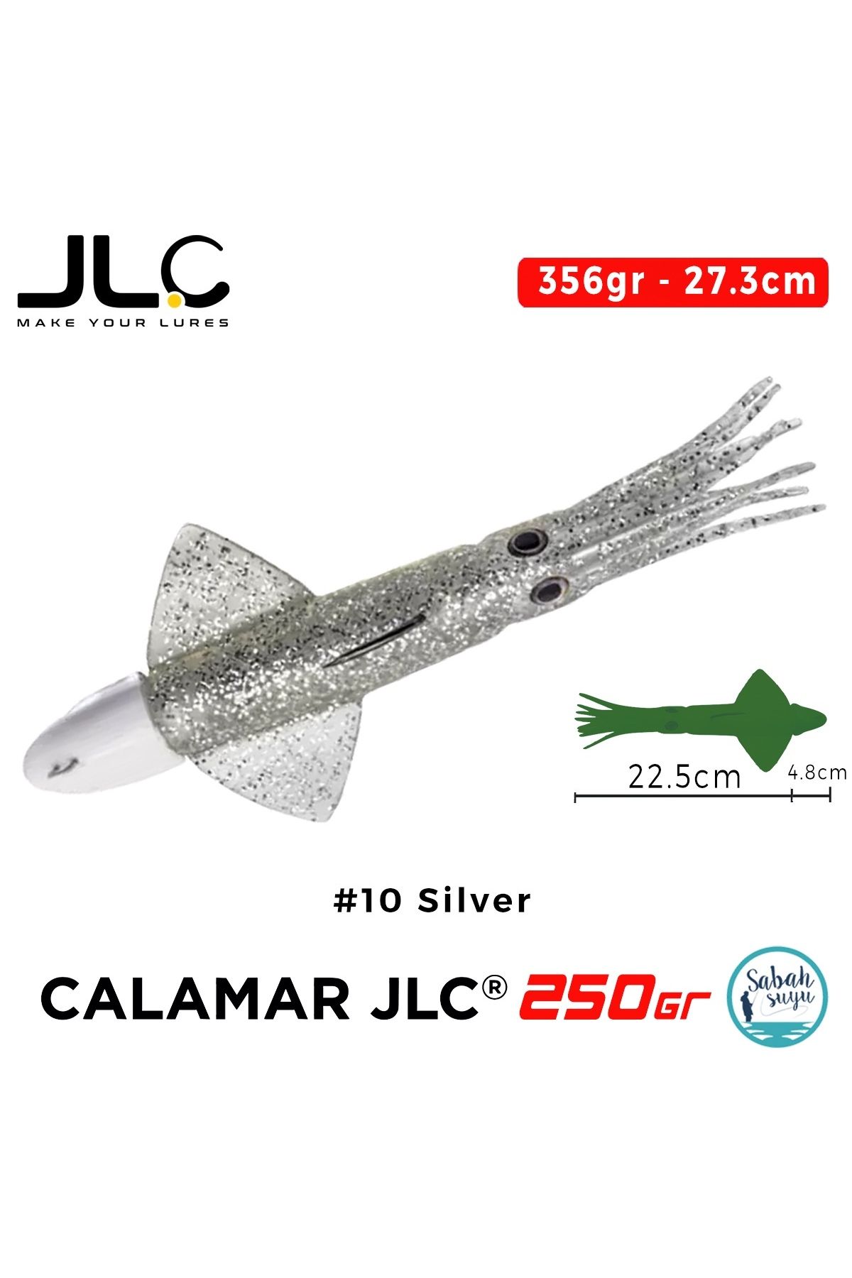 JLC Calamar 250 Set 27.3cm 356gr #10 Silver Silikon Kalamar
