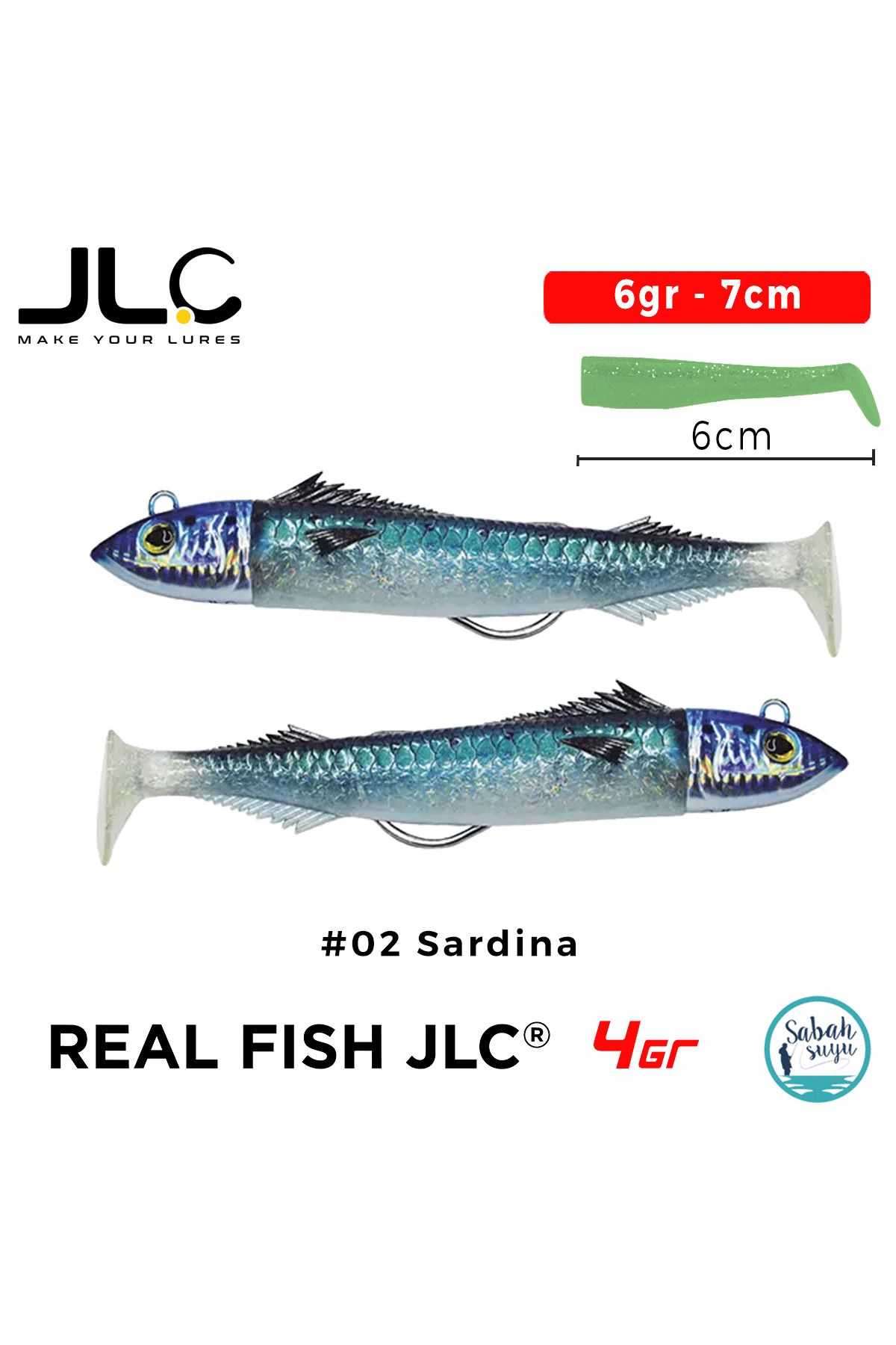 JLC Real Fish 4 Combo Set 6gr 7cm #02 Sardina (2+2) Silikon Balık